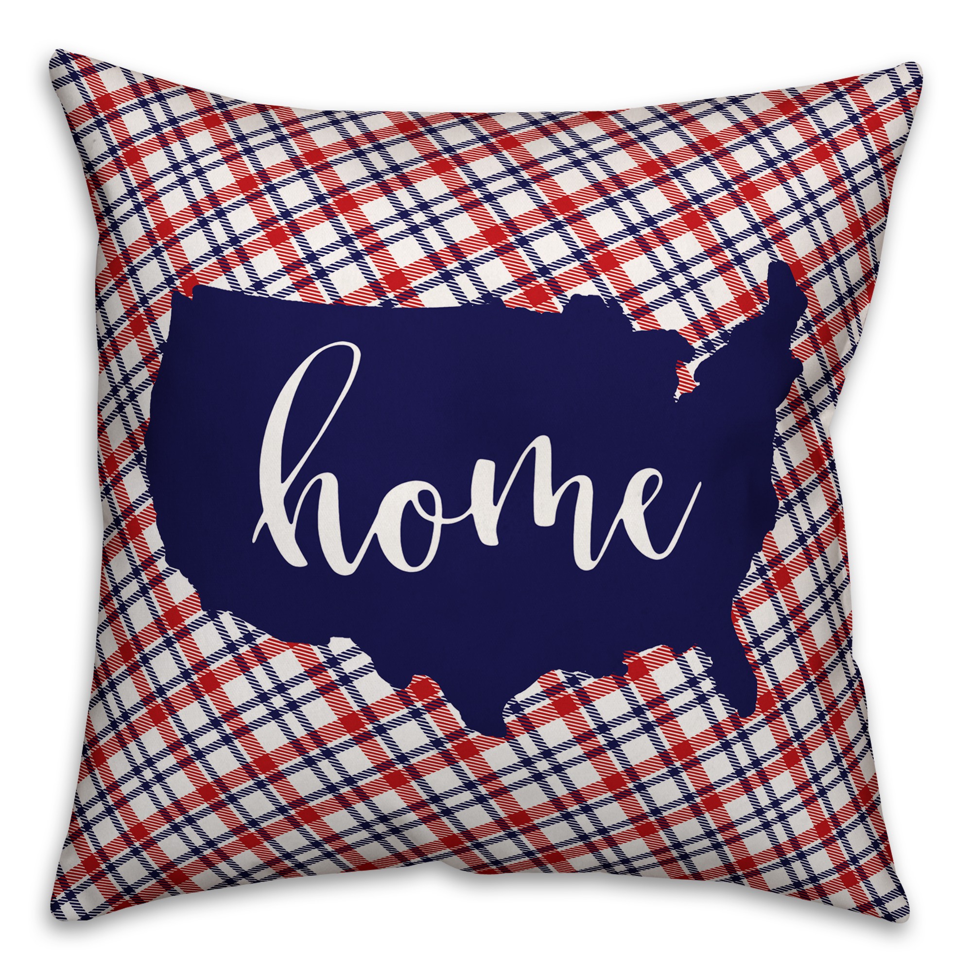 American Plaid 18x18 Spun Poly Pillow