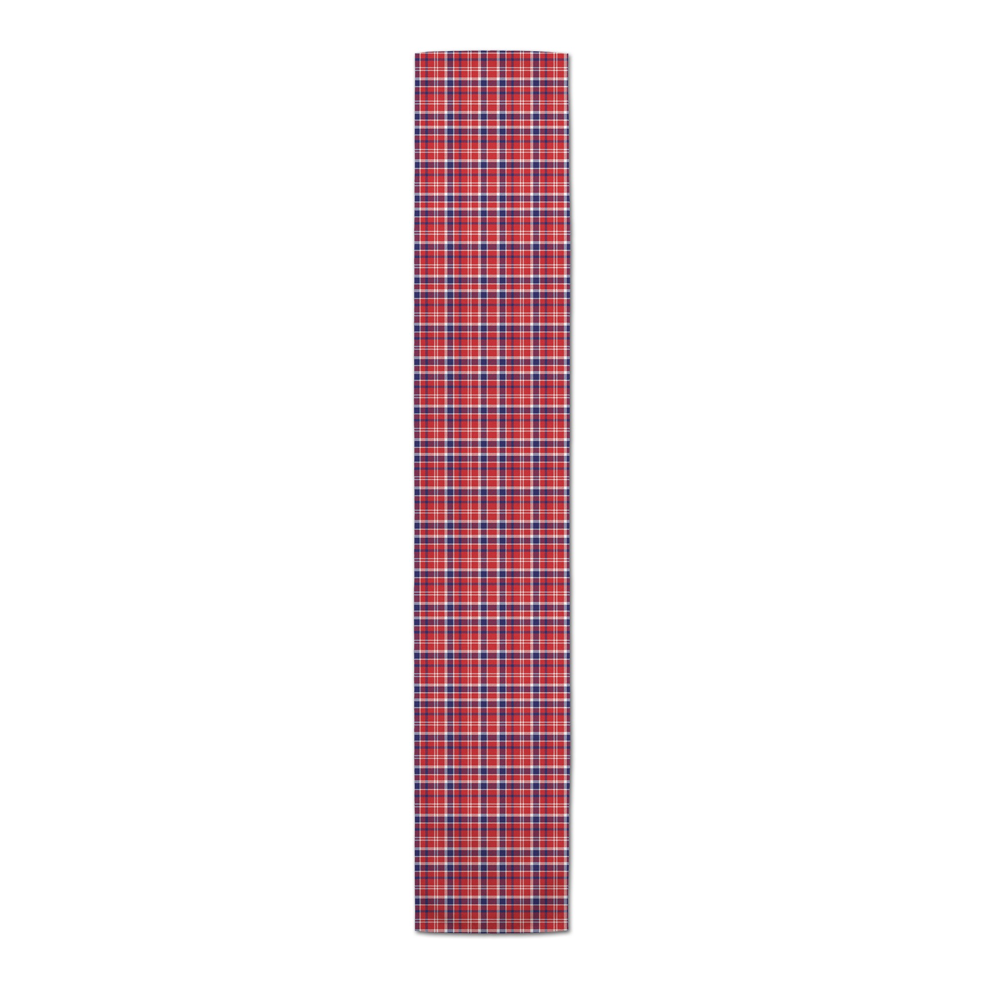Blue and Red Plaid Runner