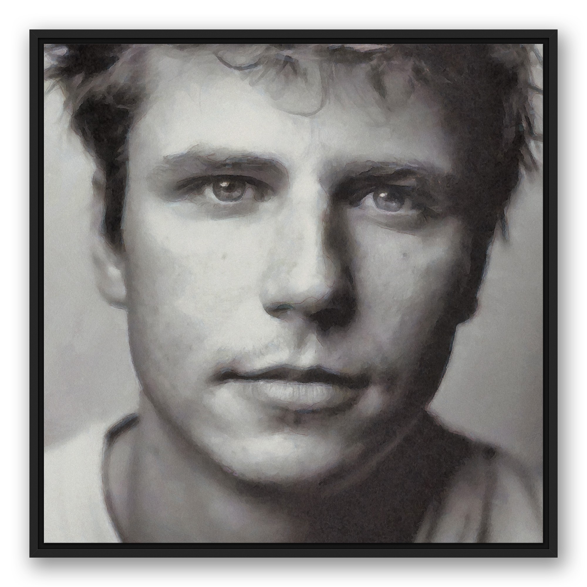 Robert 30x30 Black Floating Framed Canvas