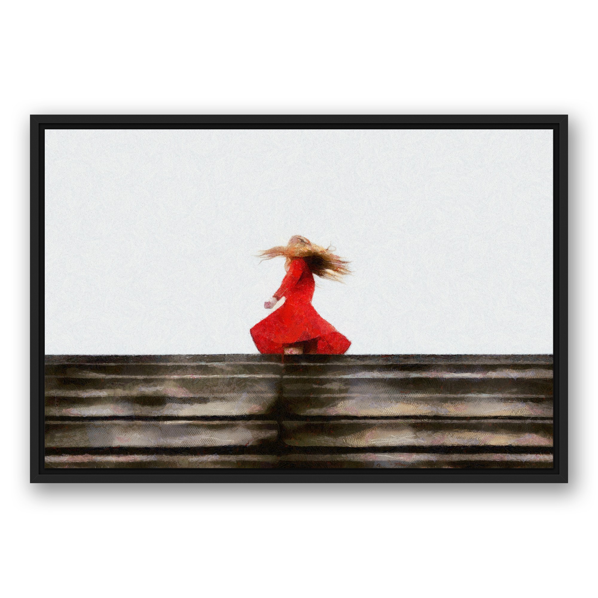 Ascend 20x30 Black Floating Framed Canvas