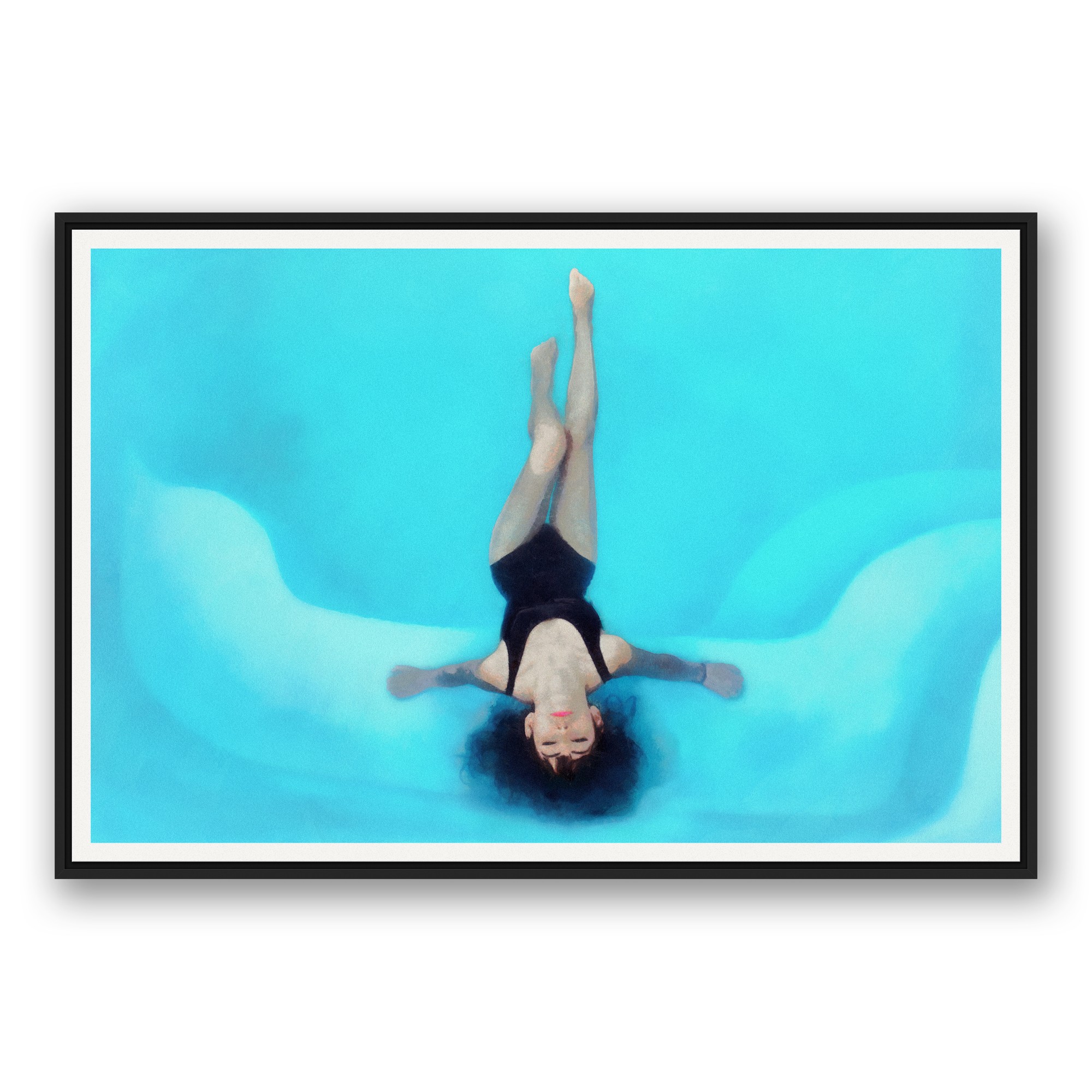 The Ripple Effect 32x48 Black Floating Framed Canvas