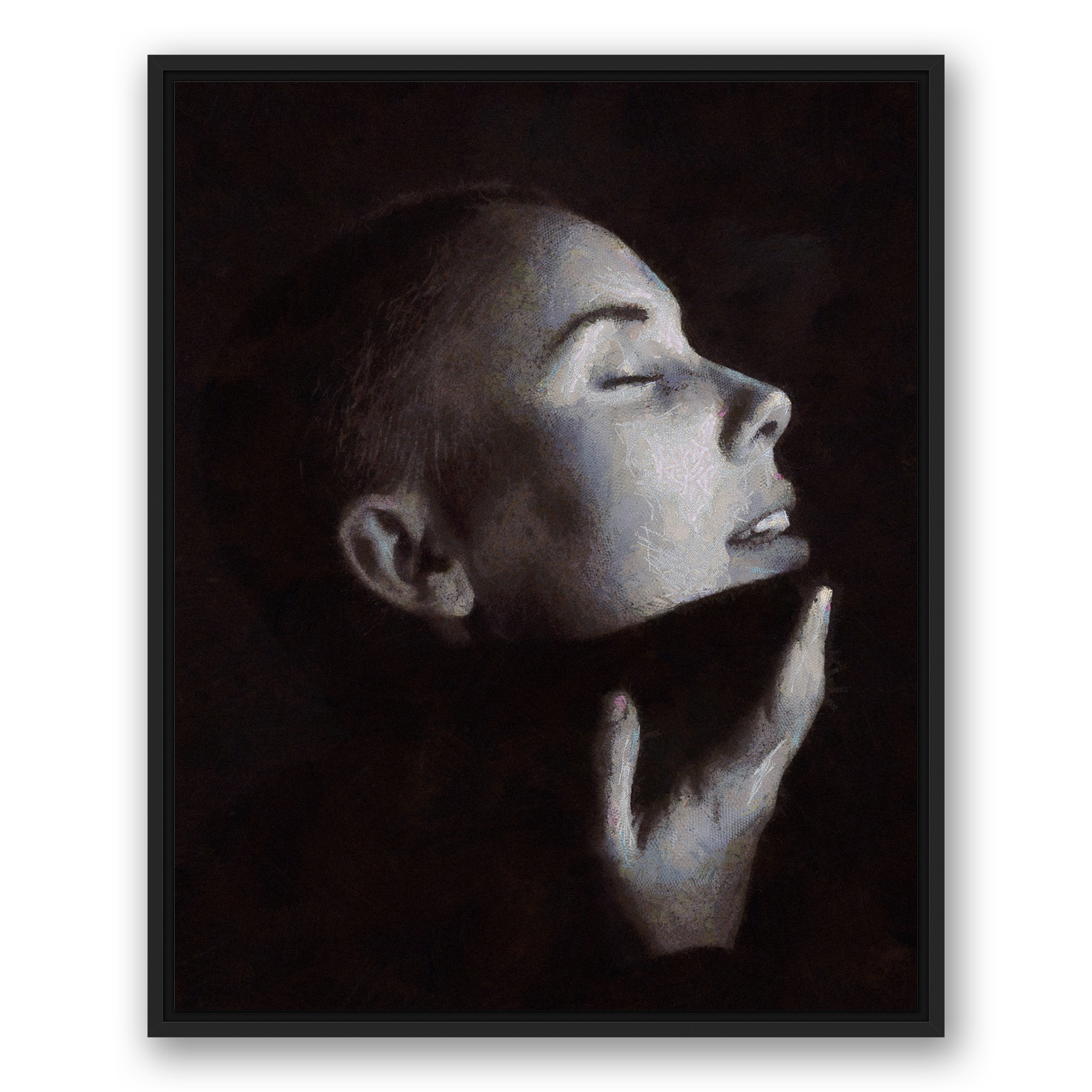 Out Of The Shadows 24x30 Black Floating Framed Canvas