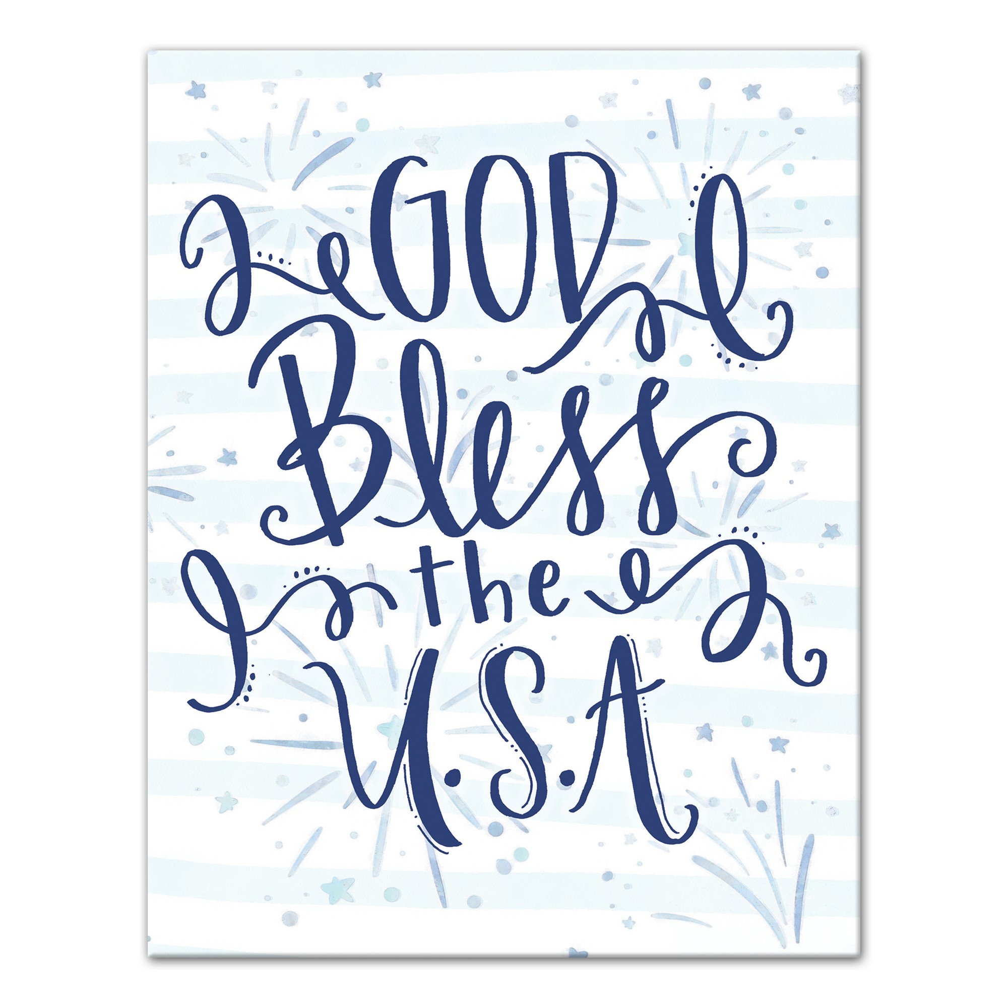 God Bless the USA 11x14 Canvas Wall Art