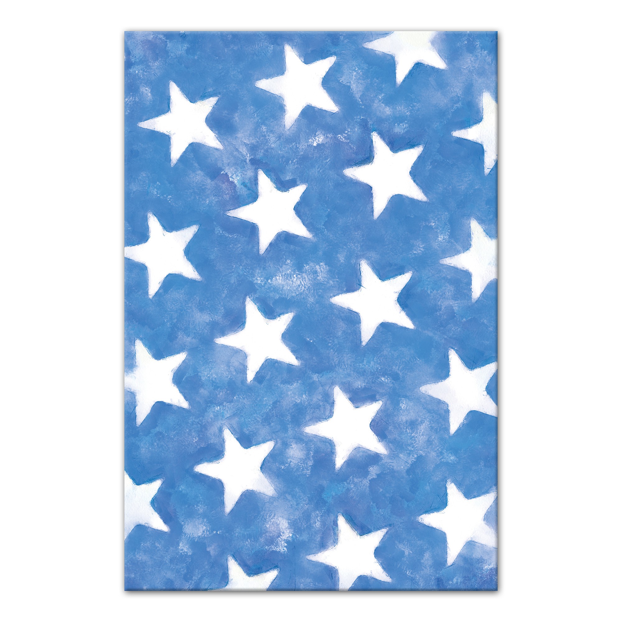 Navy Watercolor Stars 12x18 Canvas Wall Art