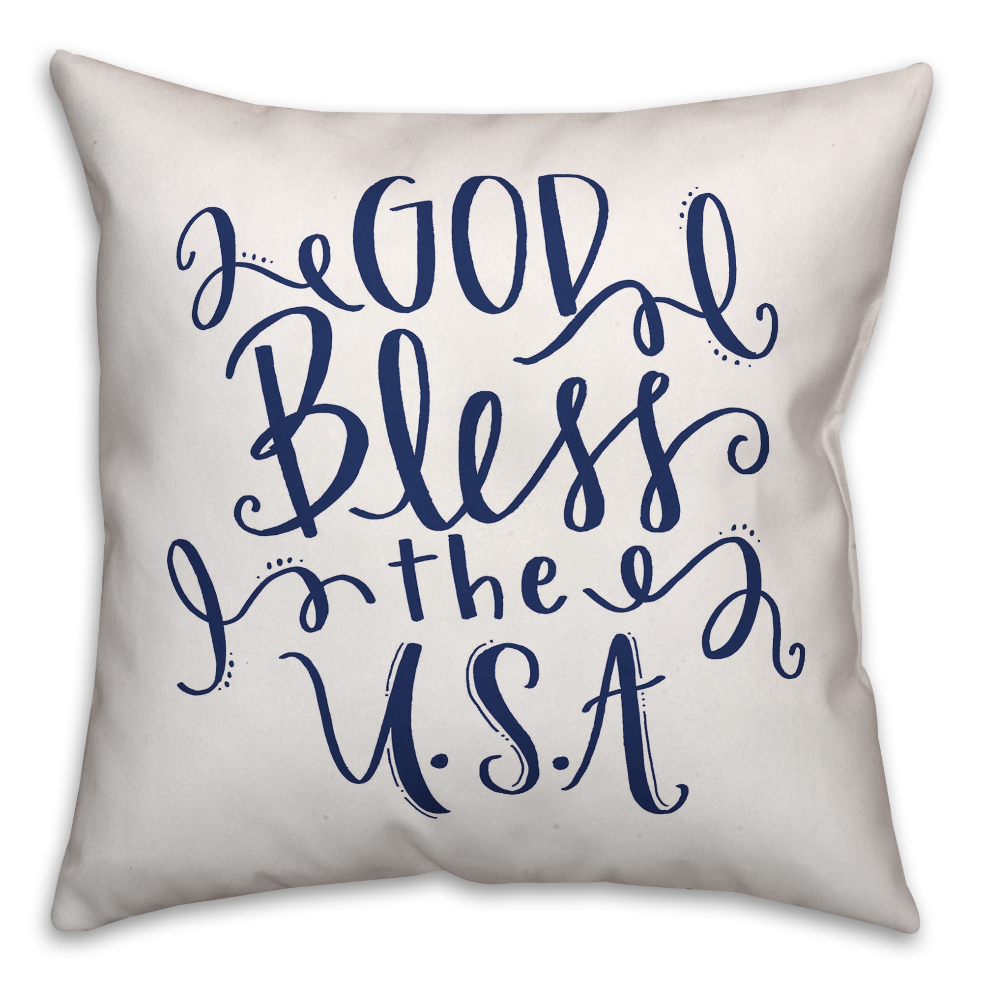 God Bless the USA 18x18 Spun Poly Pillow