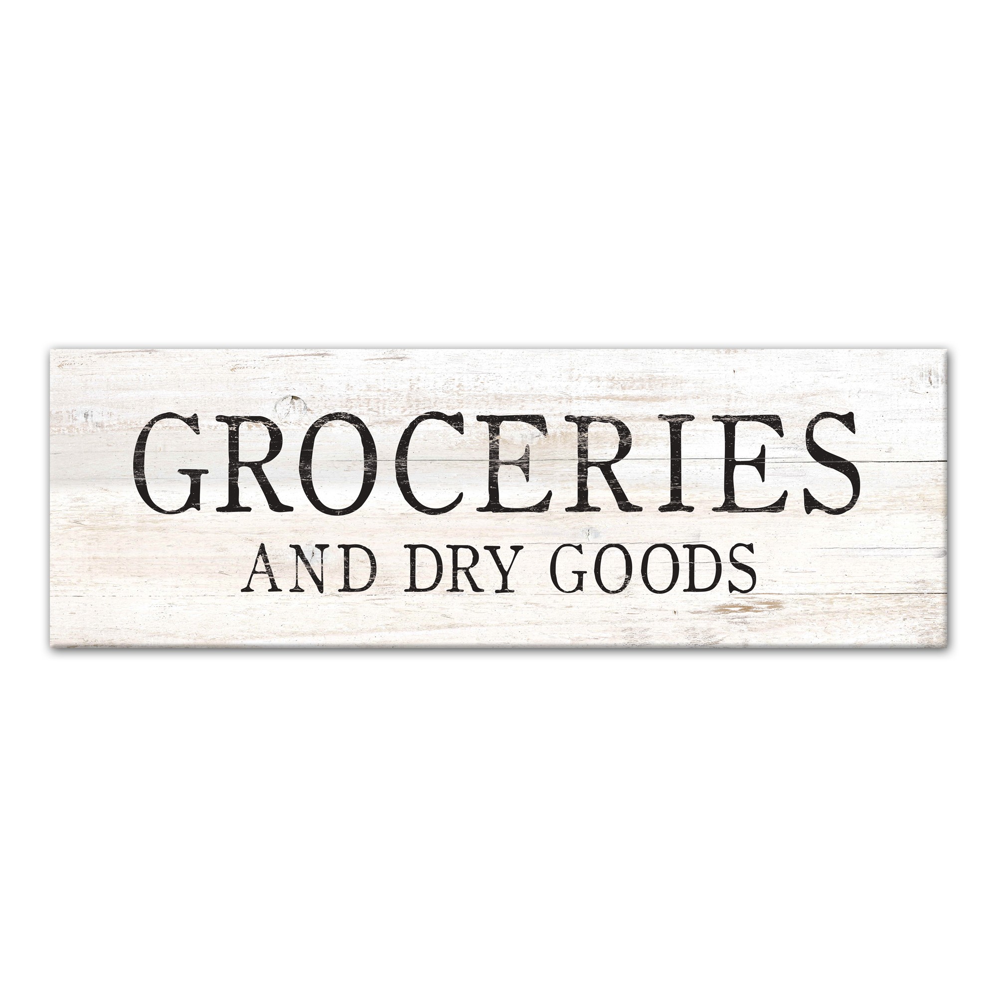 Groceries & Dry Goods Sign 12x36 Canvas Wall Art