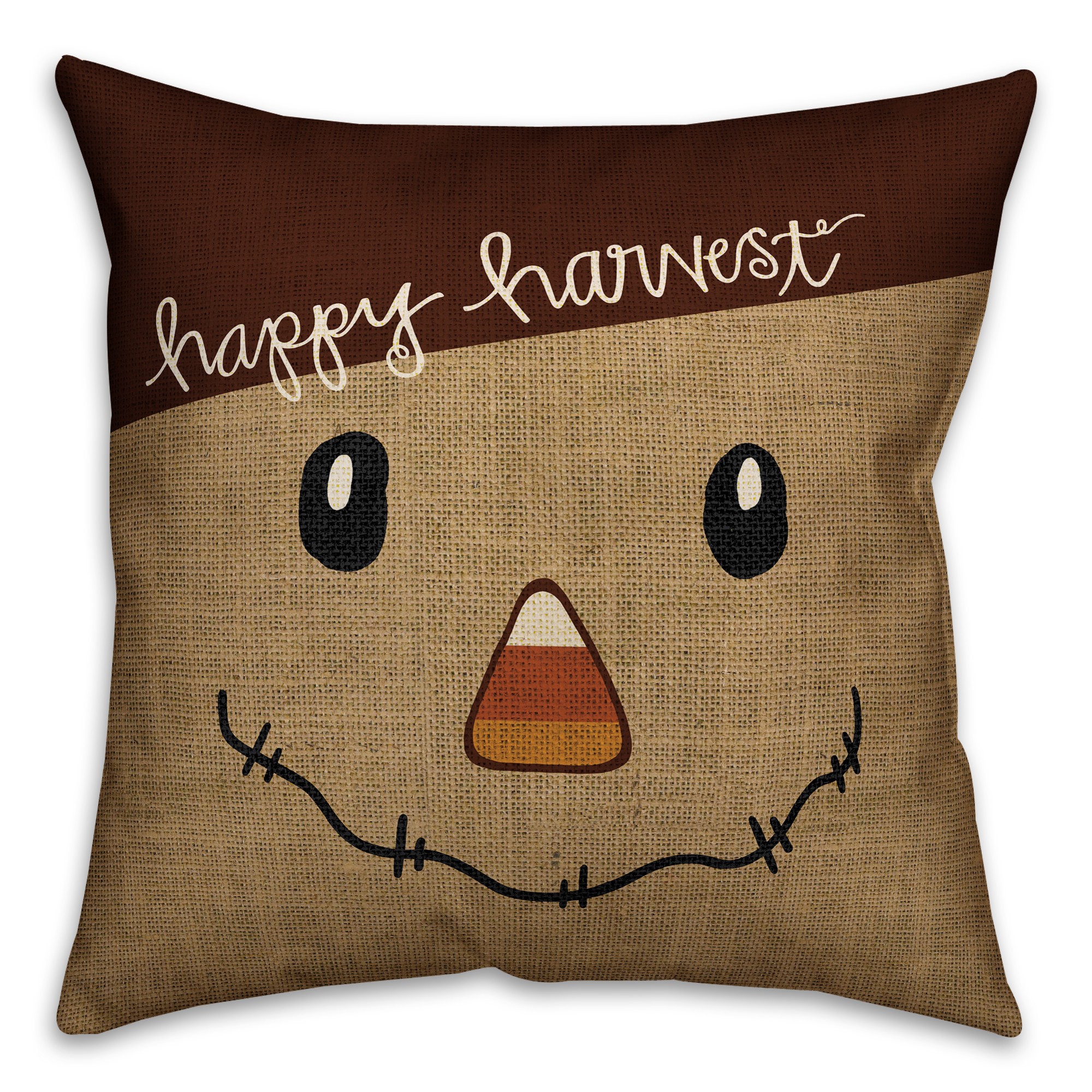 Happy Harvest Scarecrow 18x18 Spun Poly Pillow