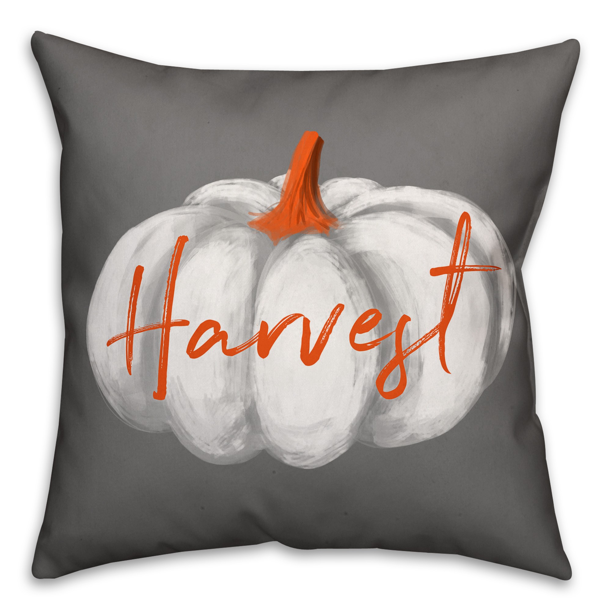 Harvest White Pumpkin 18x18 Spun Poly Pillow