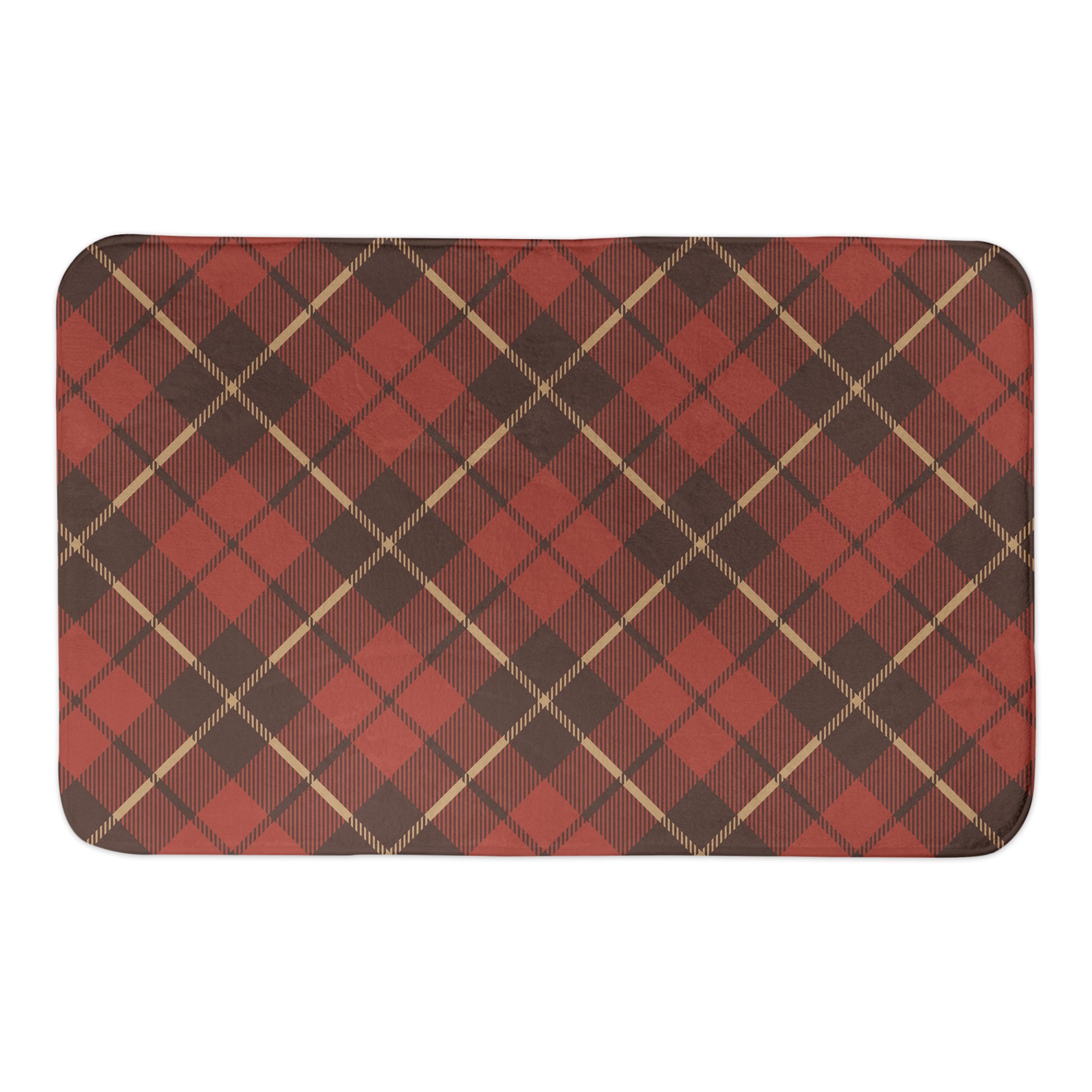 Fall Plaid 34x21 Bath Mat
