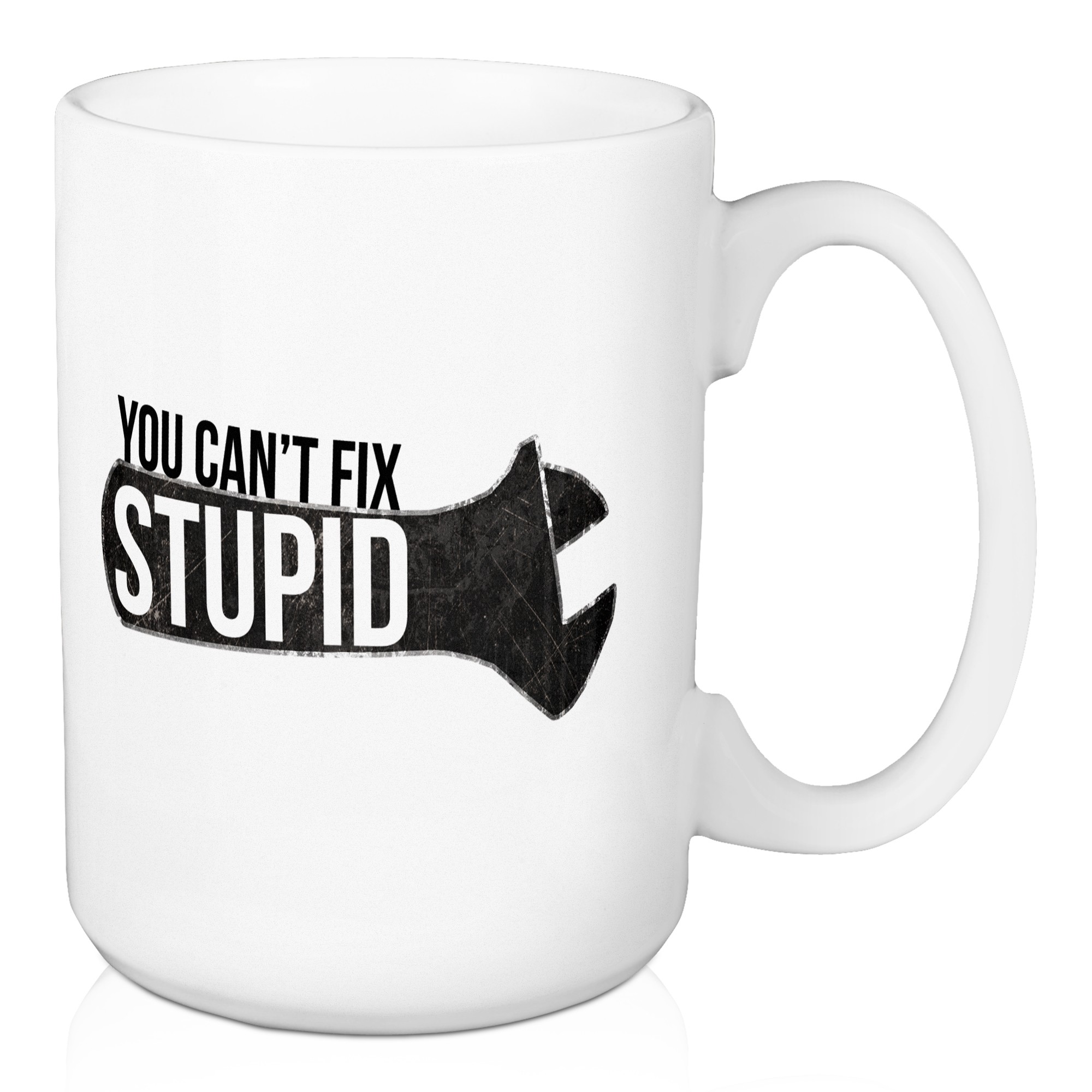 You Can't Fix Stupid 15 oz Mug