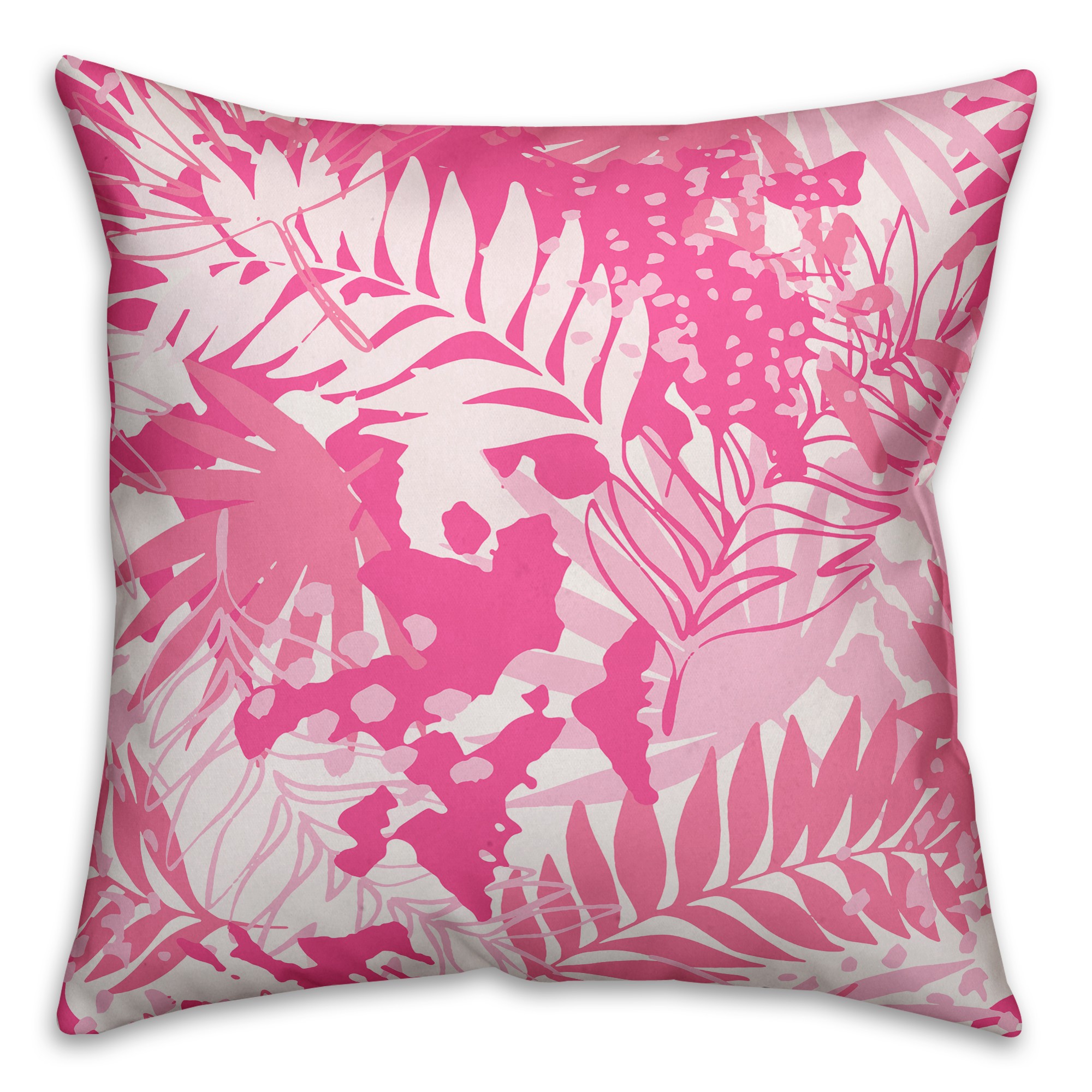 Pink Palms 18x18 Indoor / Outdoor Pillow