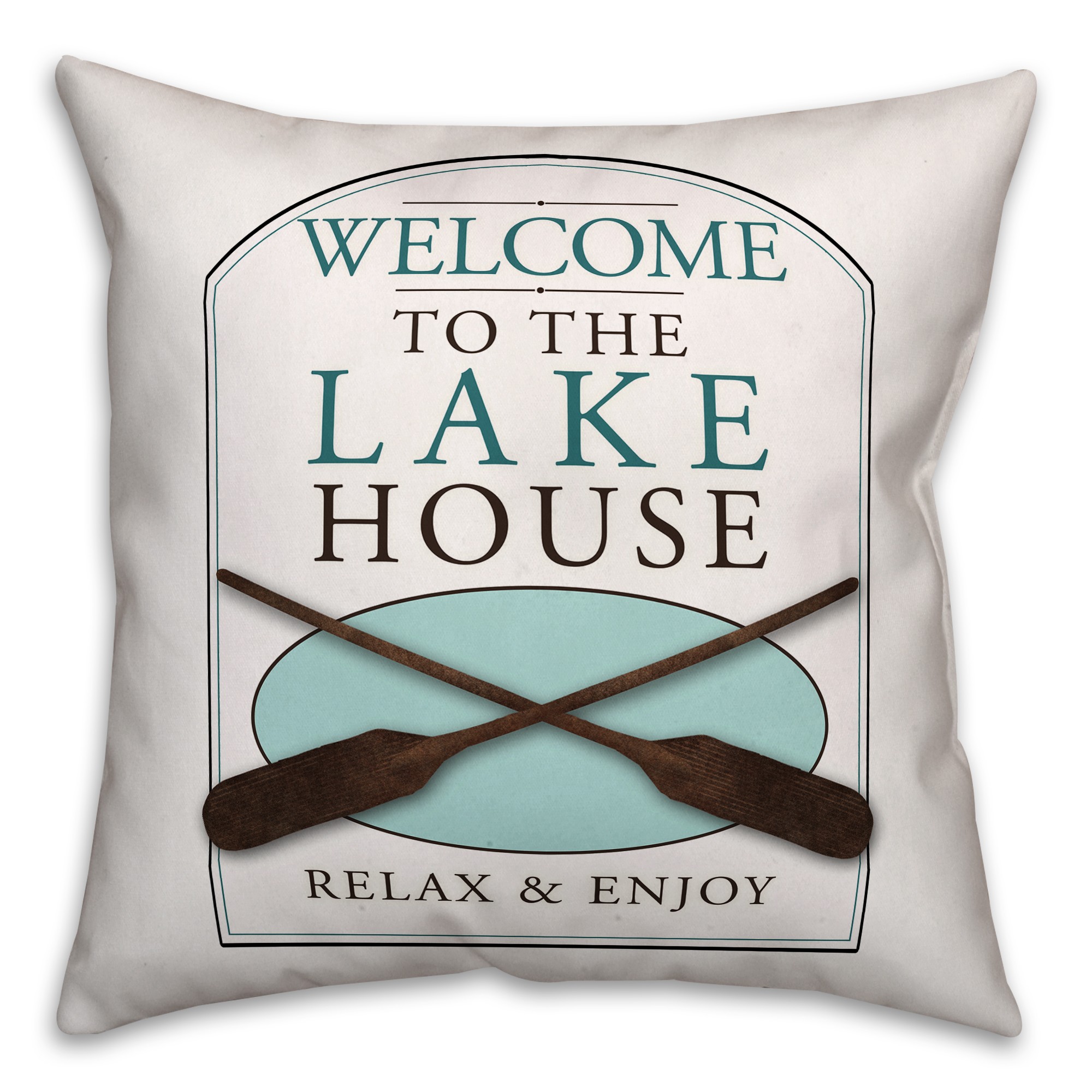Welcome to the Lakehouse 18x18 Indoor / Outdoor Pillow