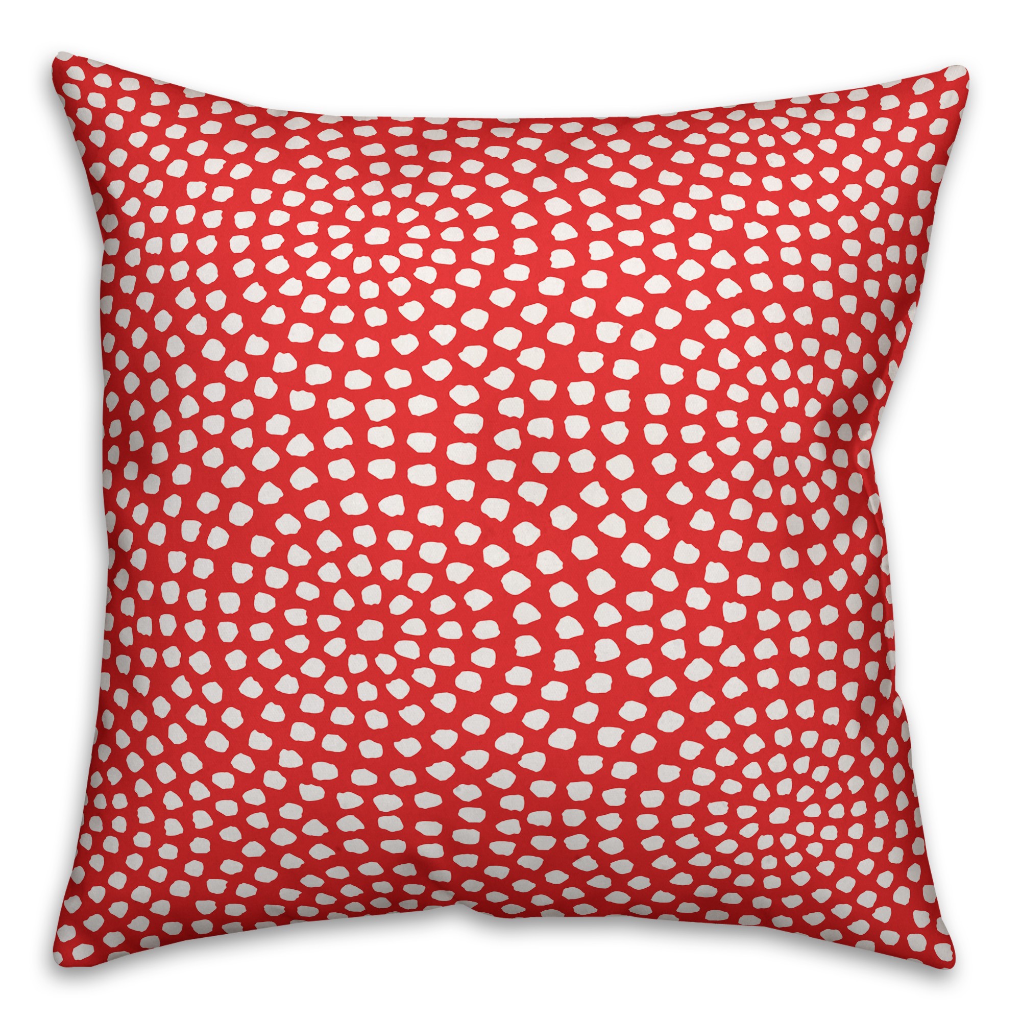 Coral Rotating Circles Pattern 18x18 Indoor / Outdoor Pillow