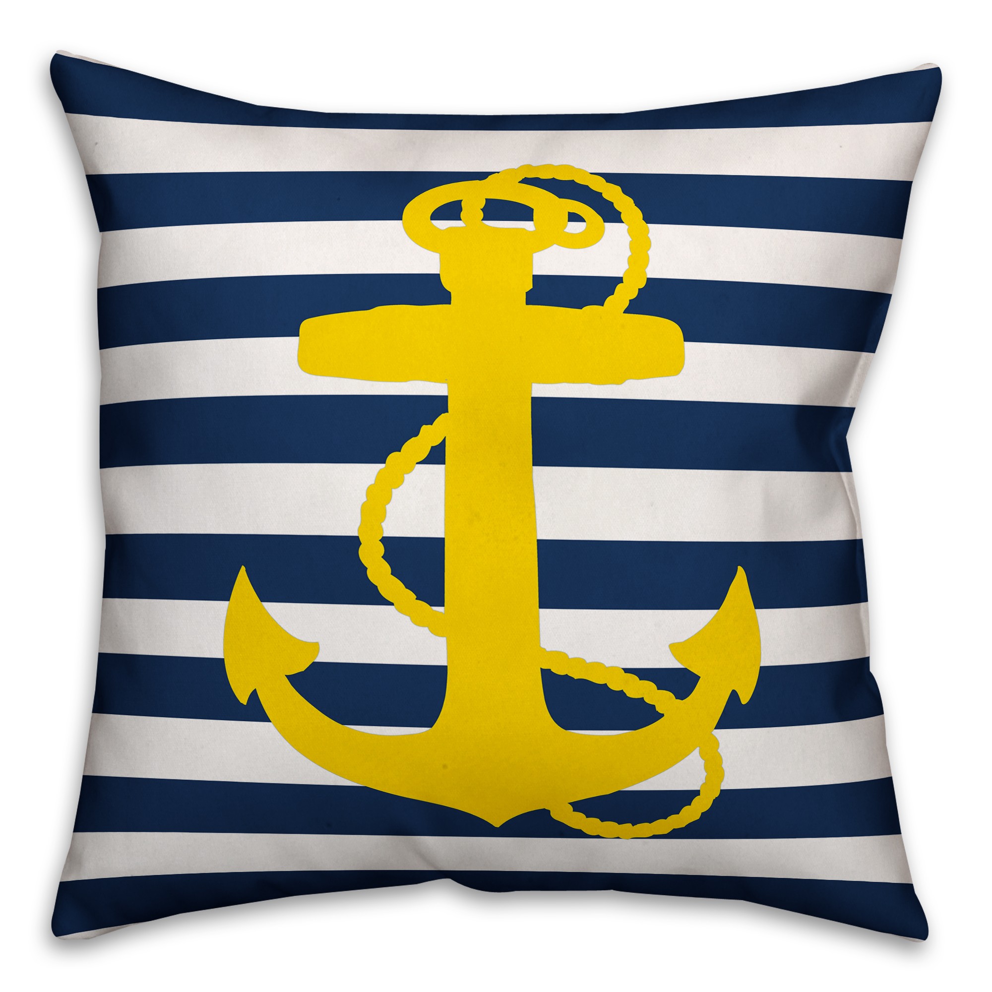 Yellow Anchor 18x18 Indoor / Outdoor Pillow