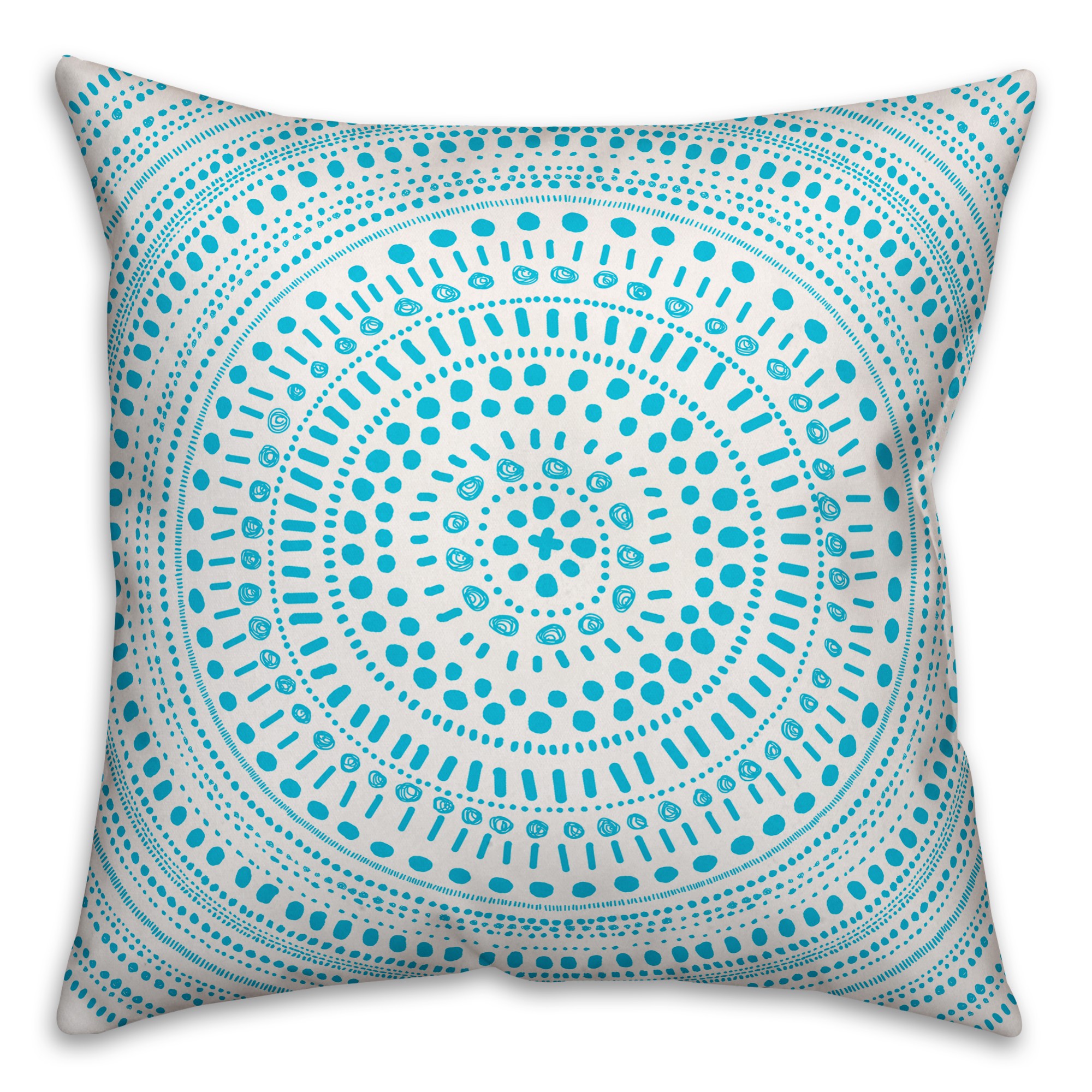 Blue Circle Pattern 18x18 Indoor / Outdoor Pillow