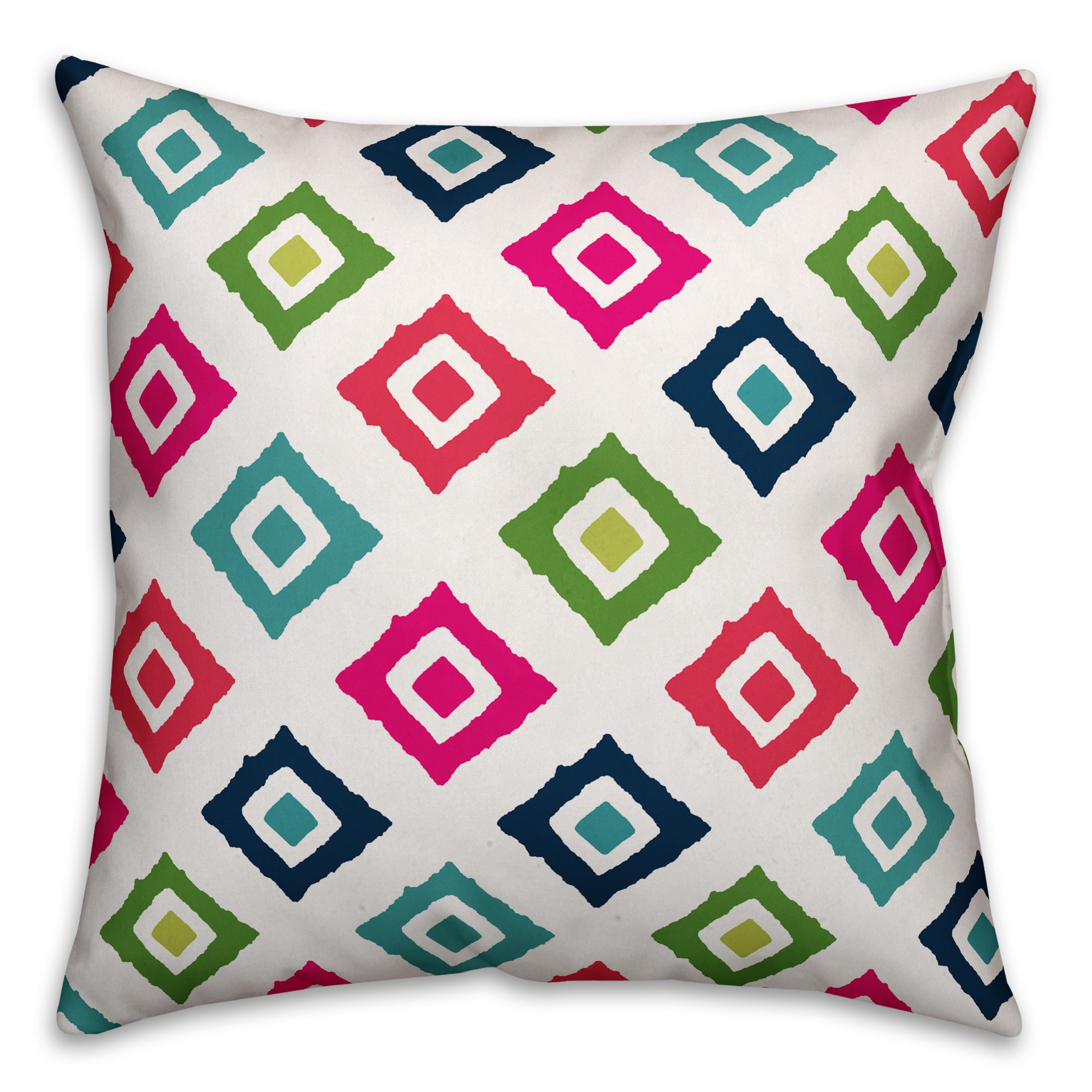 Multi-Colored Diamonds 18x18 Indoor / Outdoor Pillow