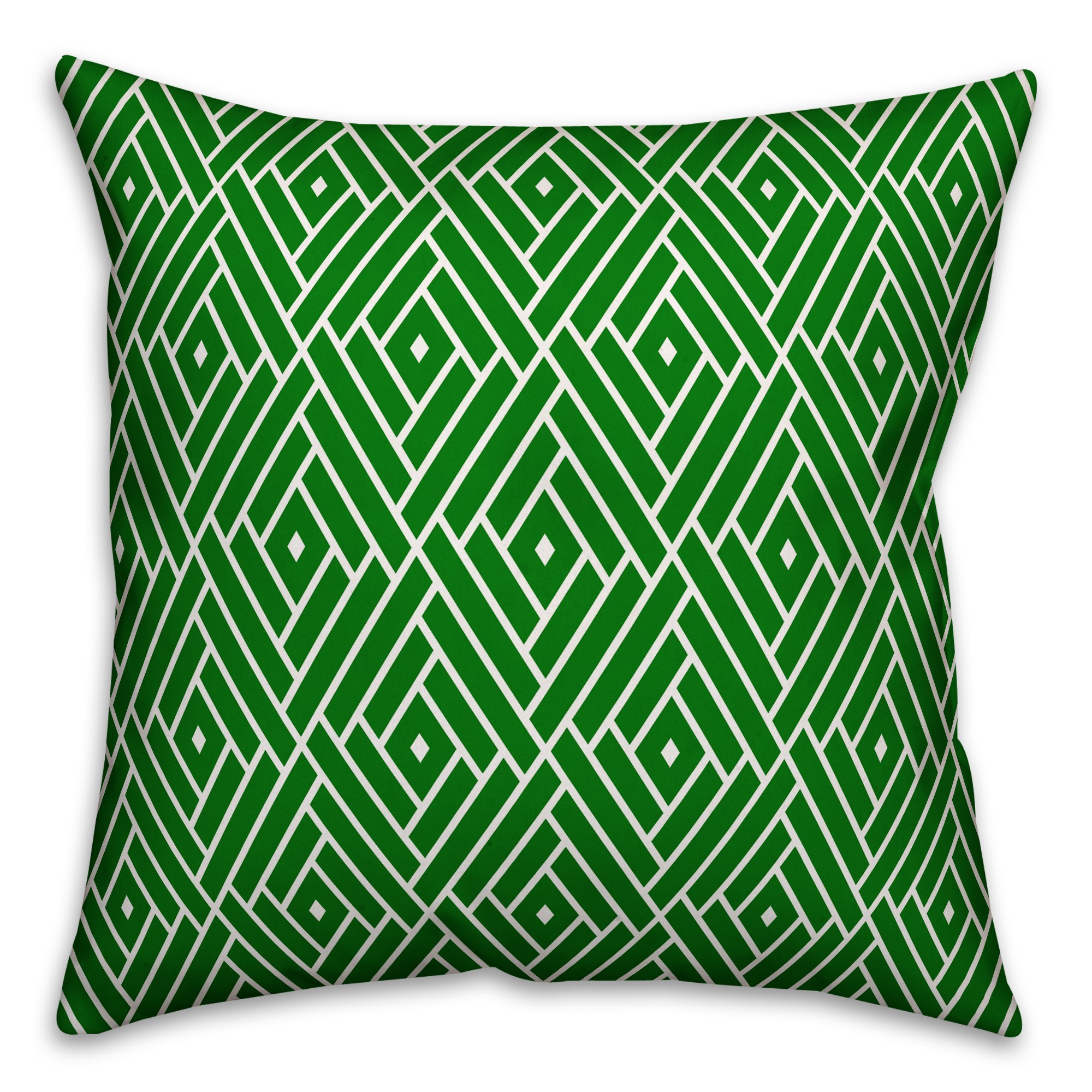 Lime Colored Diamond Pattern 18x18 Indoor / Outdoor Pillow