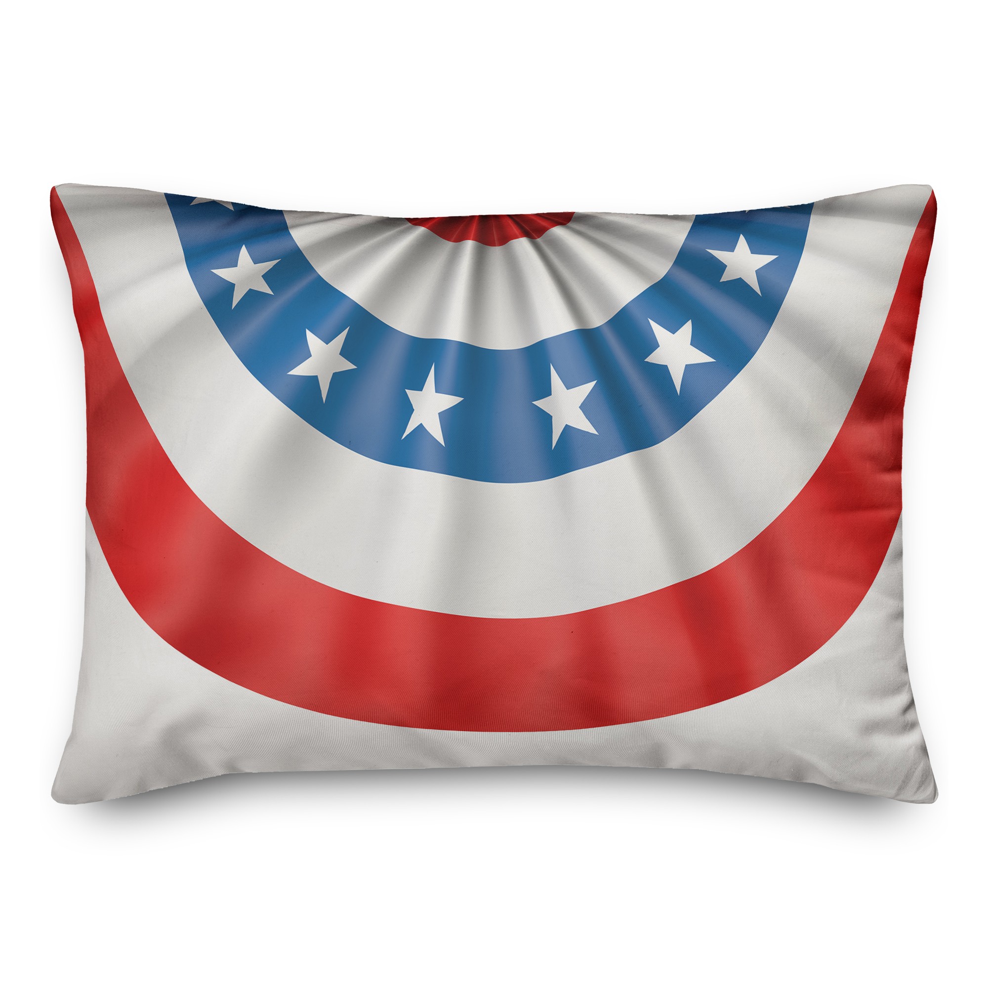 Festive Patriotic Bunting 14x20 Indoor / Outdoor Pillow