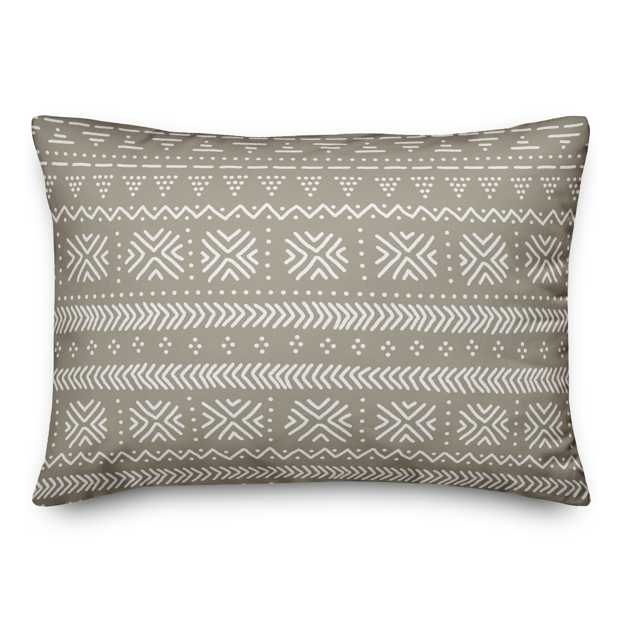 Taupe Sketch Pattern 14x20 Spun Poly Pillow