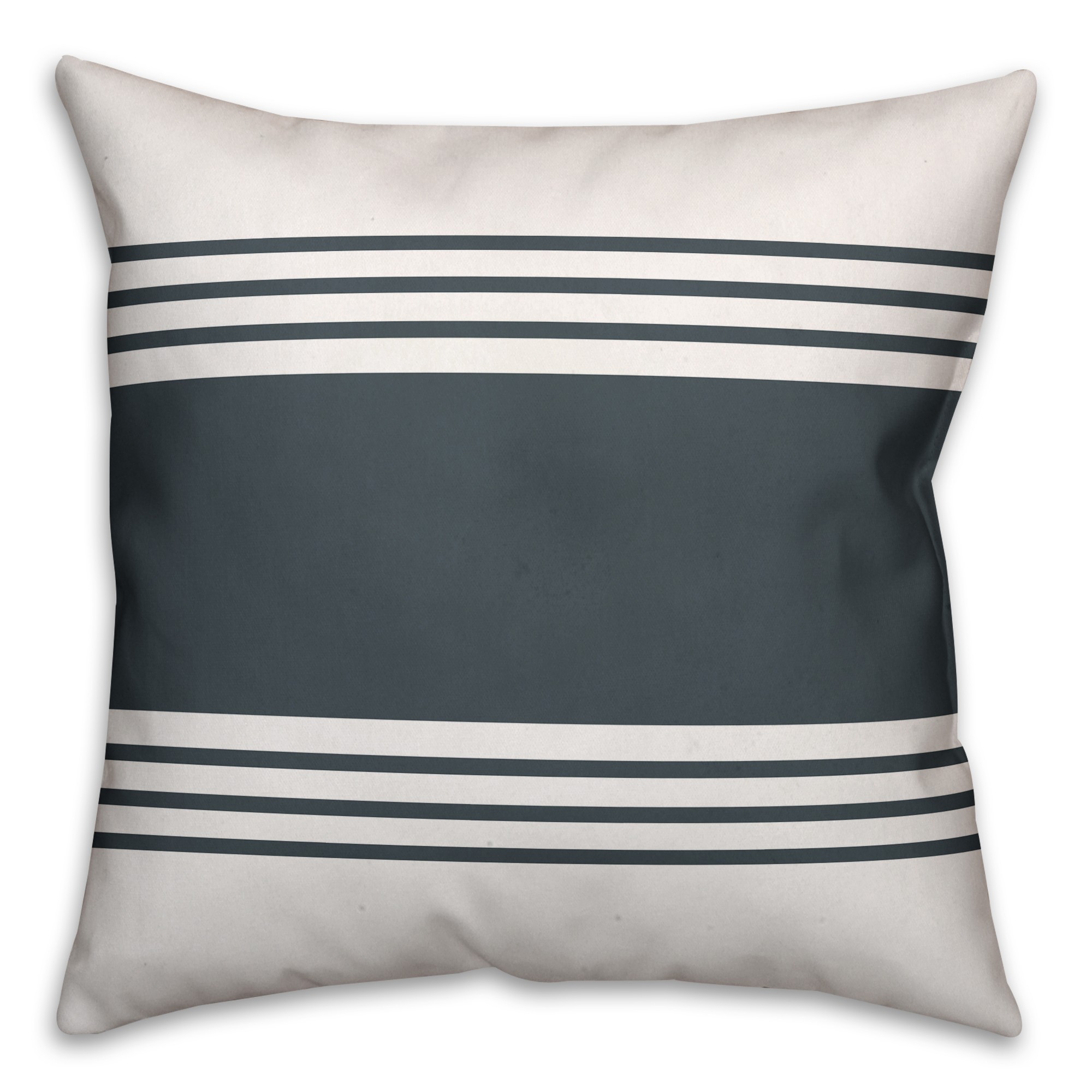 Slate Stirpes 18x18 Spun Poly Pillow