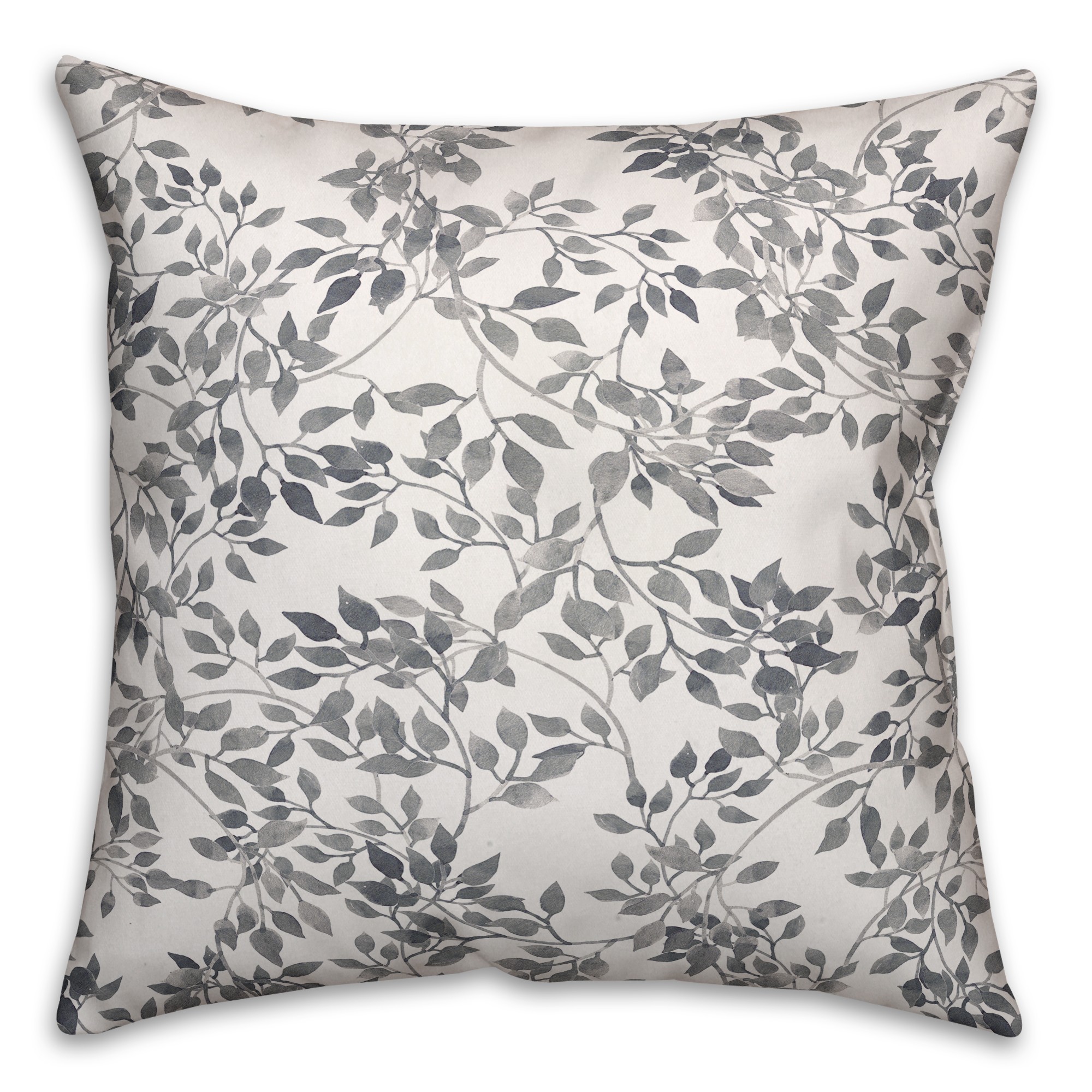 Gray Leaf Lattice 18x18 Spun Poly Pillow