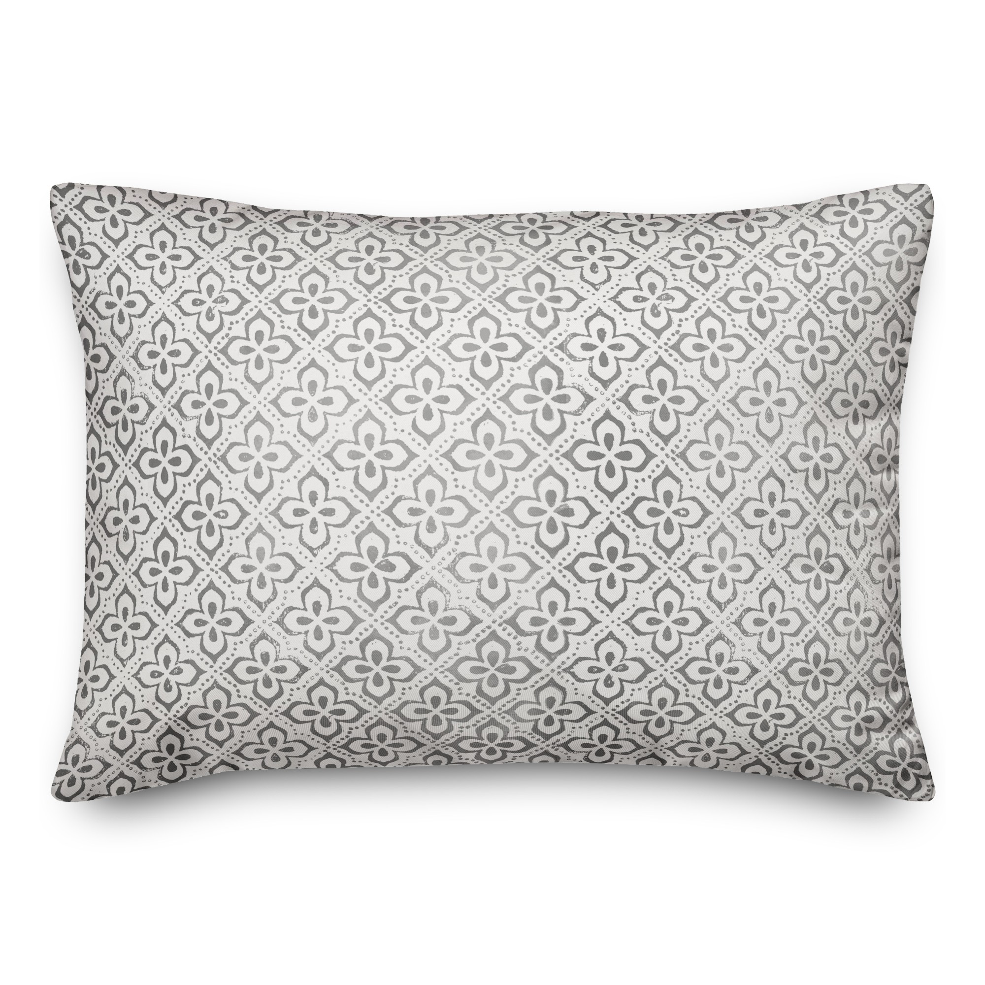 Faded Gray Pattern 14x20 Spun Poly Pillow