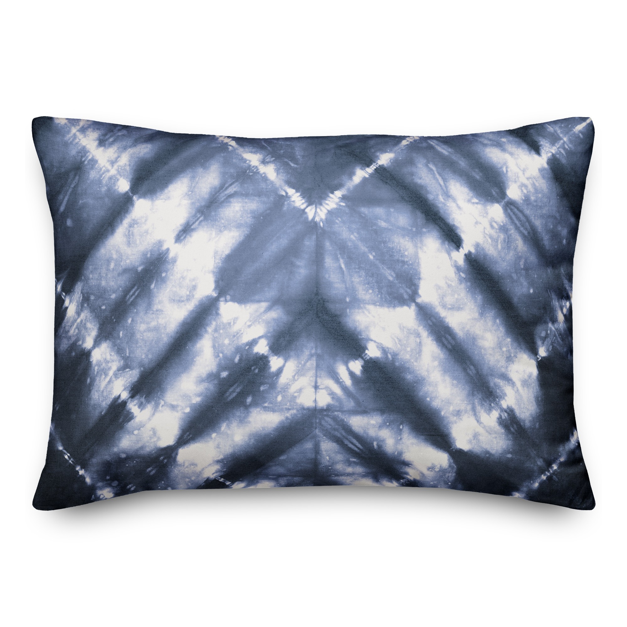 Navy Shibori Pattern 14x20 Spun Poly Pillow