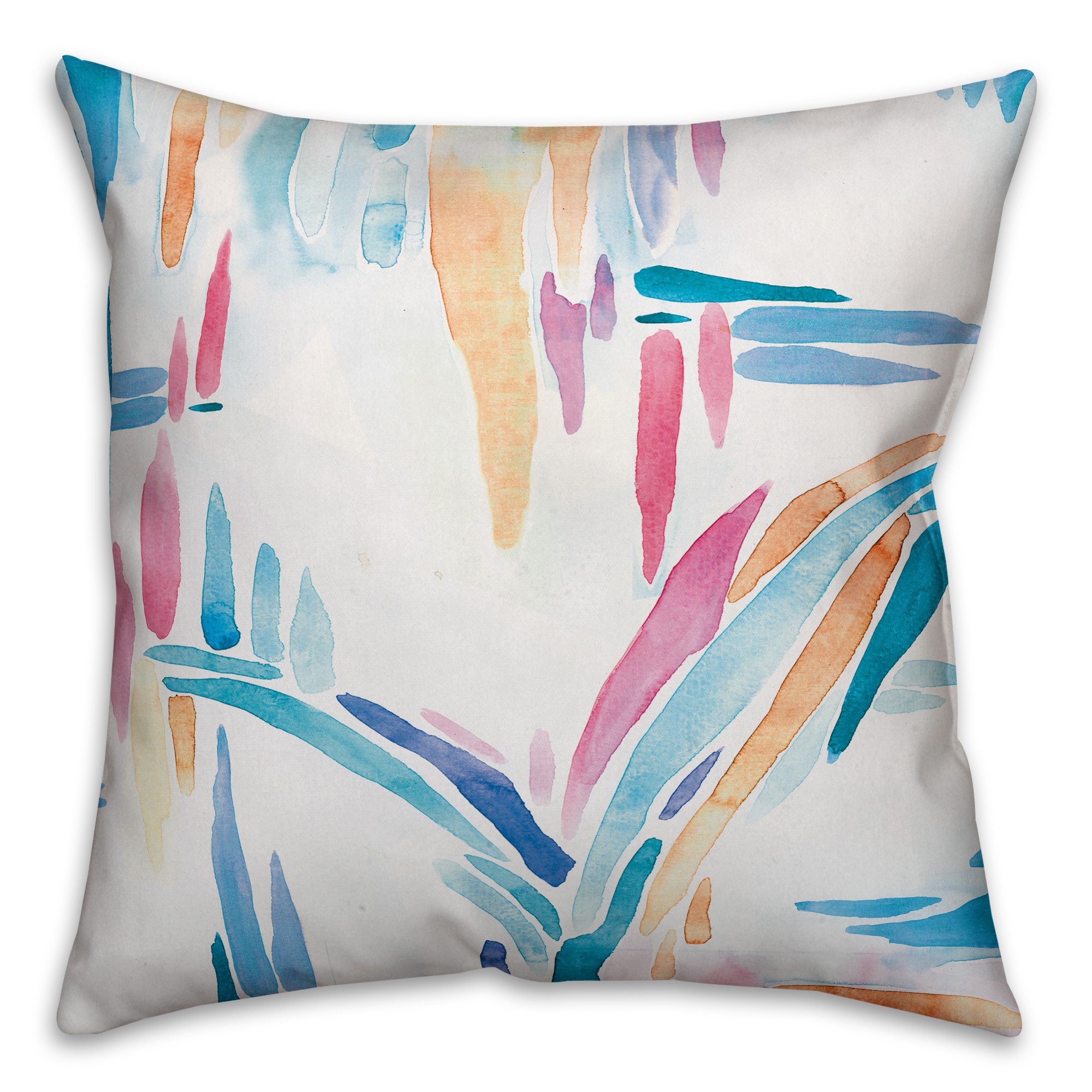 Watercolor Brush Strokes 18x18 Indoor / Outdoor Pillow