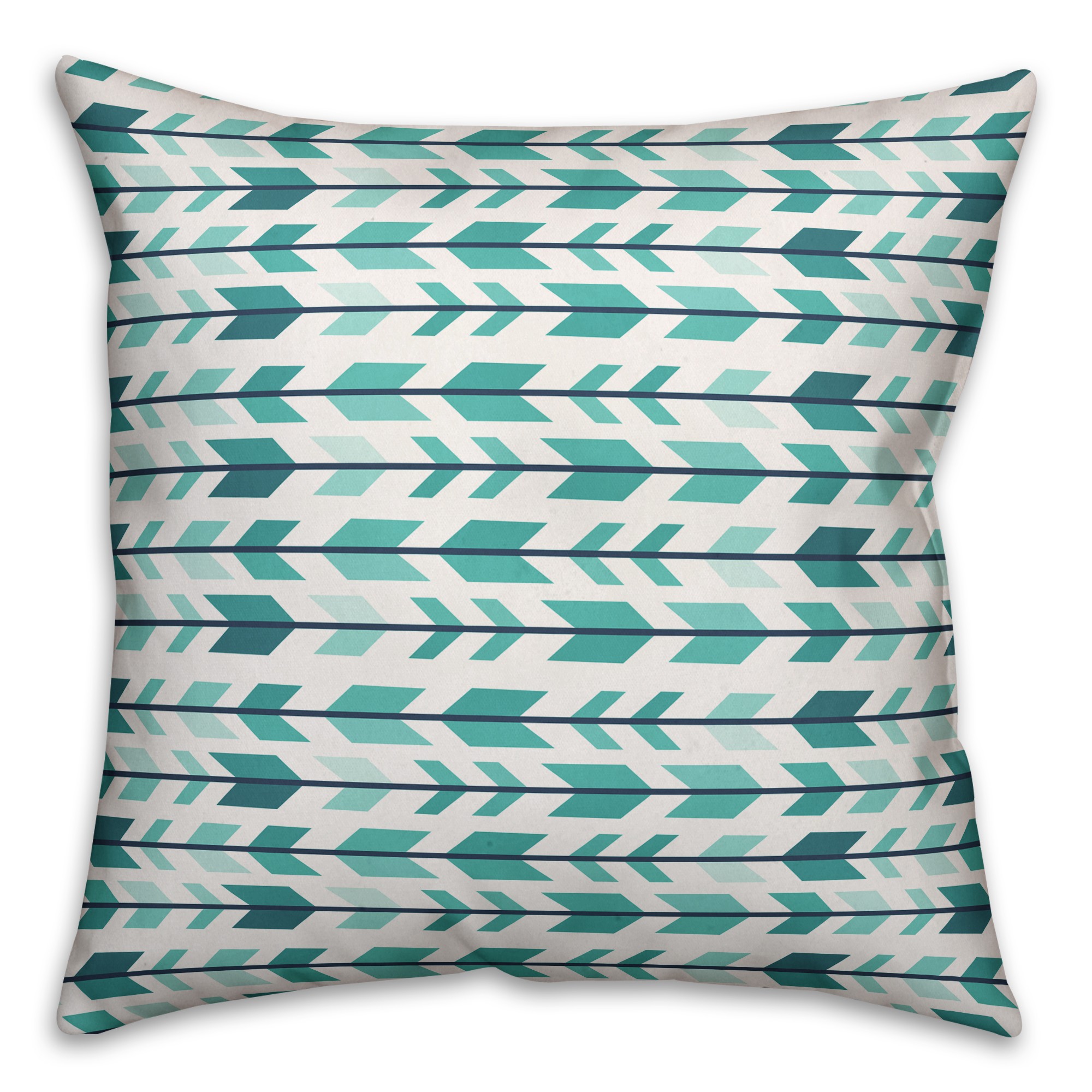 Blue Tribal Arrows 18x18 Indoor / Outdoor Pillow