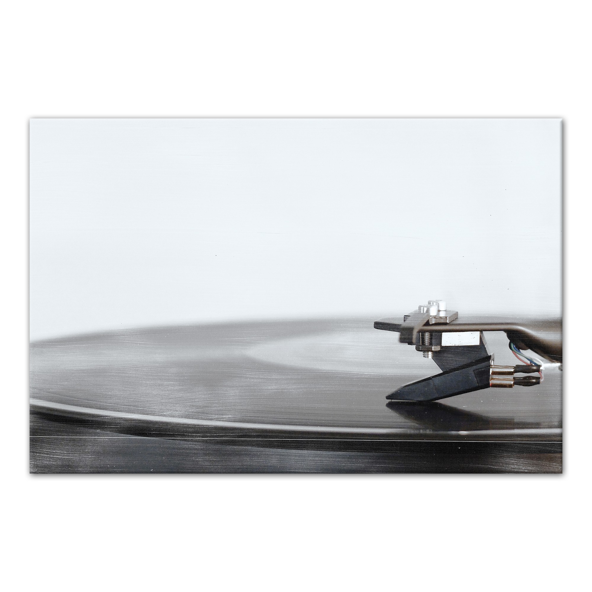Record Player with Wood Texture 12x18 Canvas Wall Art