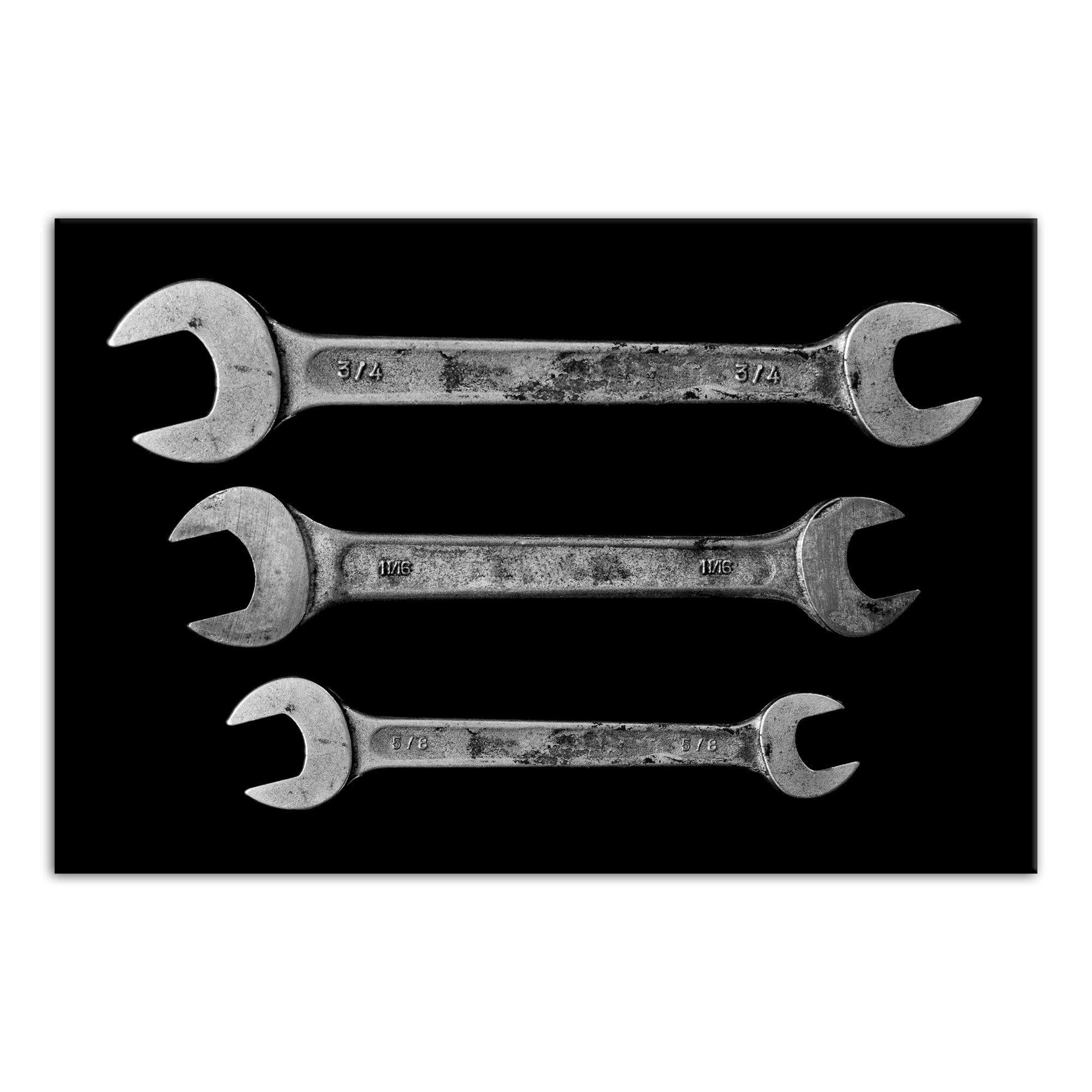 Wrench Set of Three 12x18 Canvas Wall Art