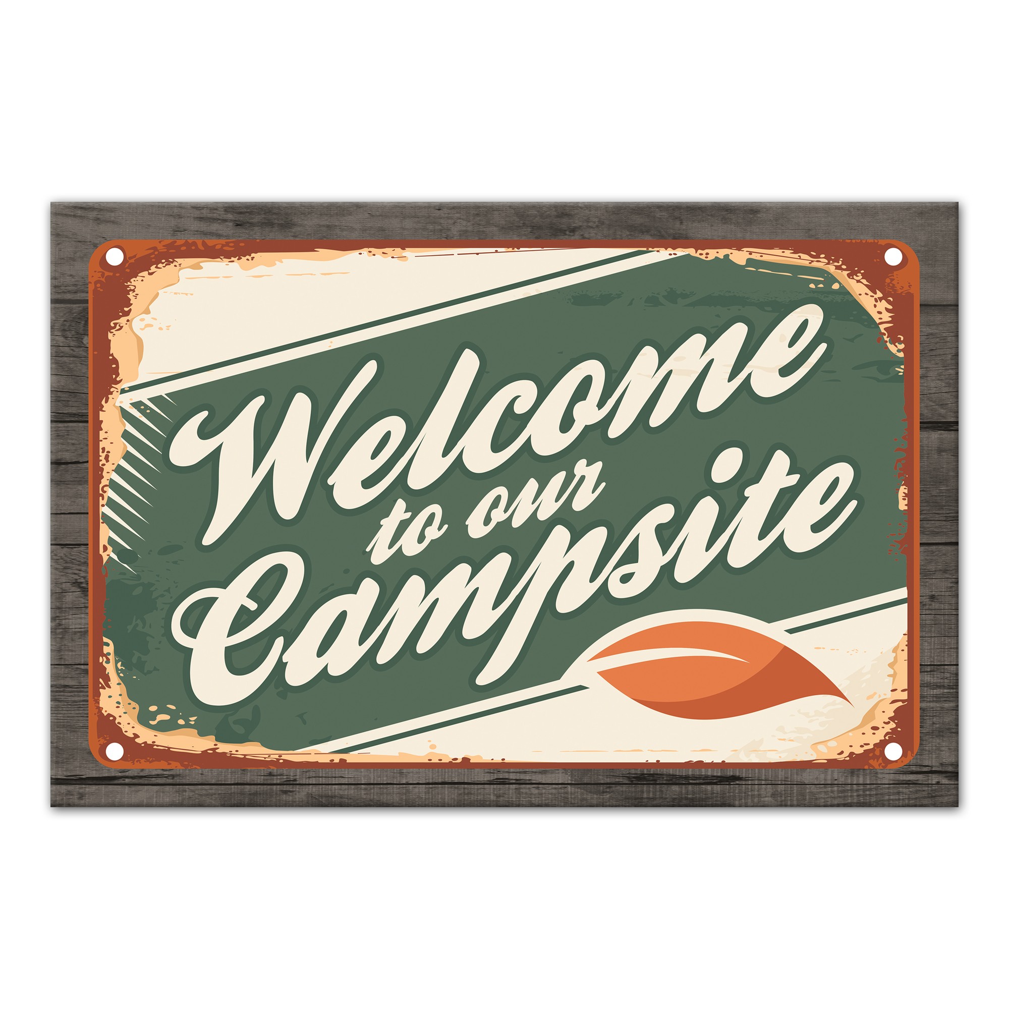 Welcome to Our Campsite 12x18 Canvas Wall Art