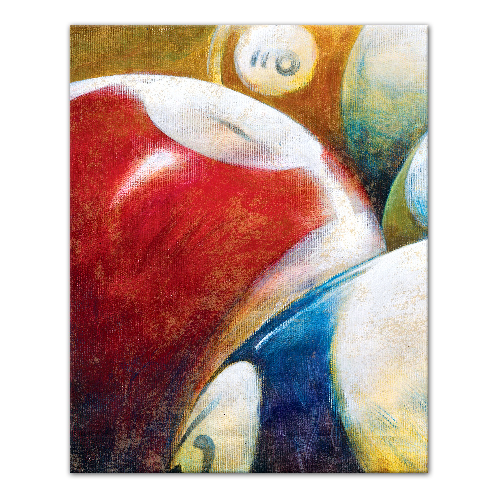 Painted Billiards Ball 16x20 Canvas Wall Art