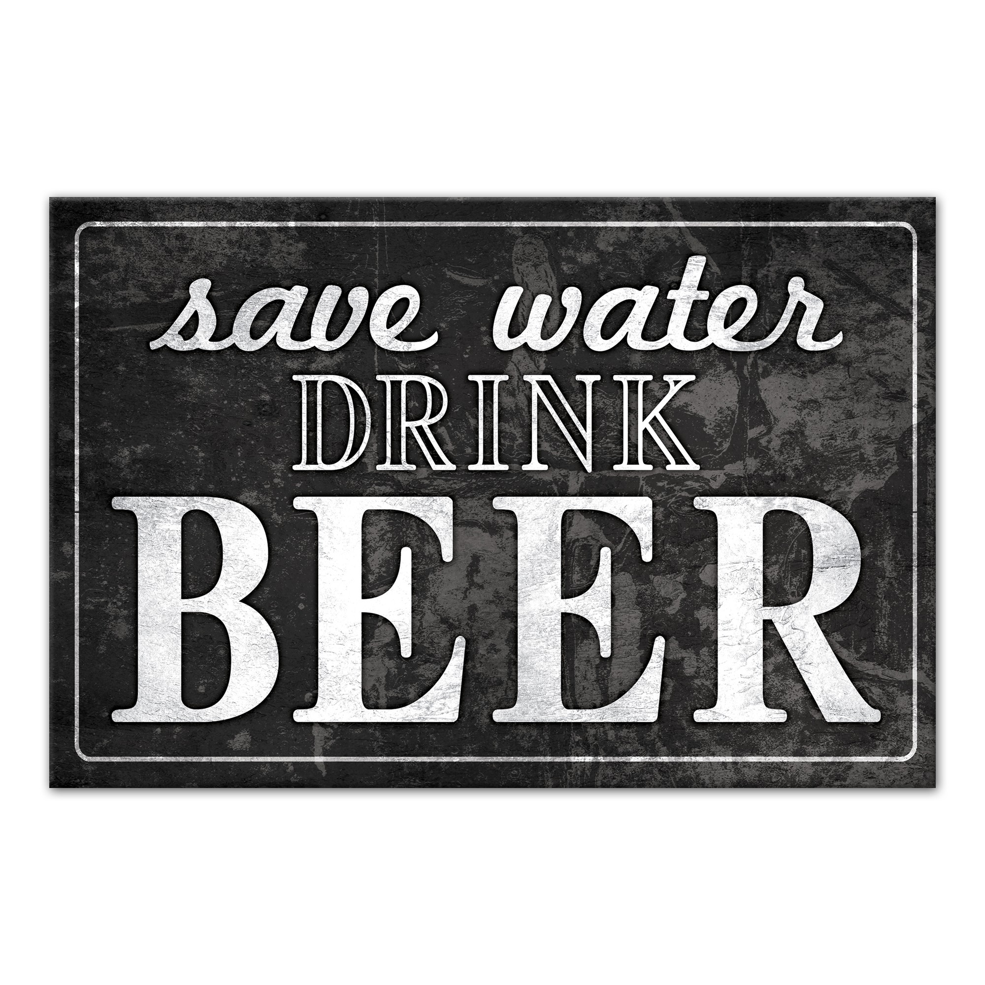 Save Water Drink Beer 12x18 Canvas Wall Art