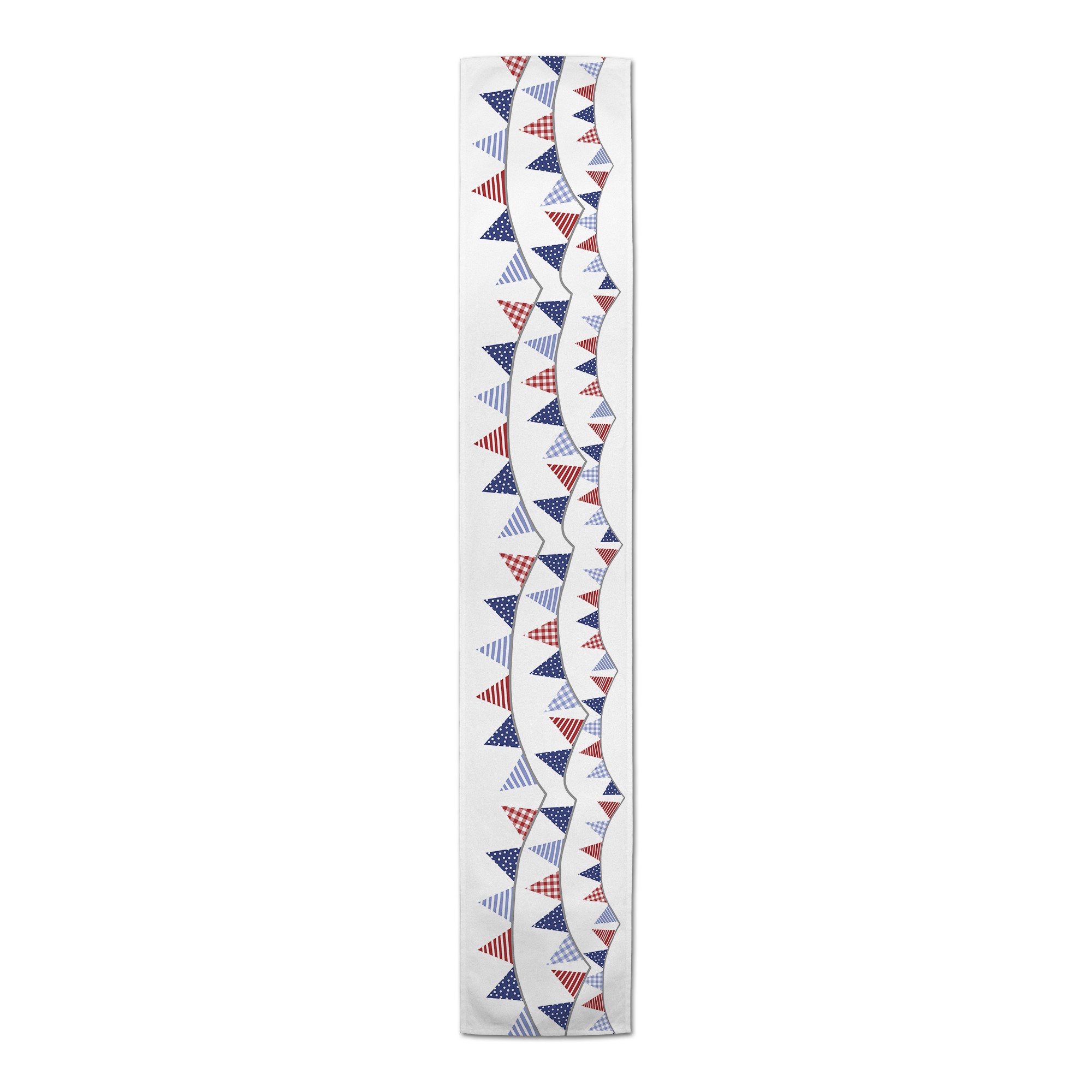 Patriotic  Triangle Flags Runner