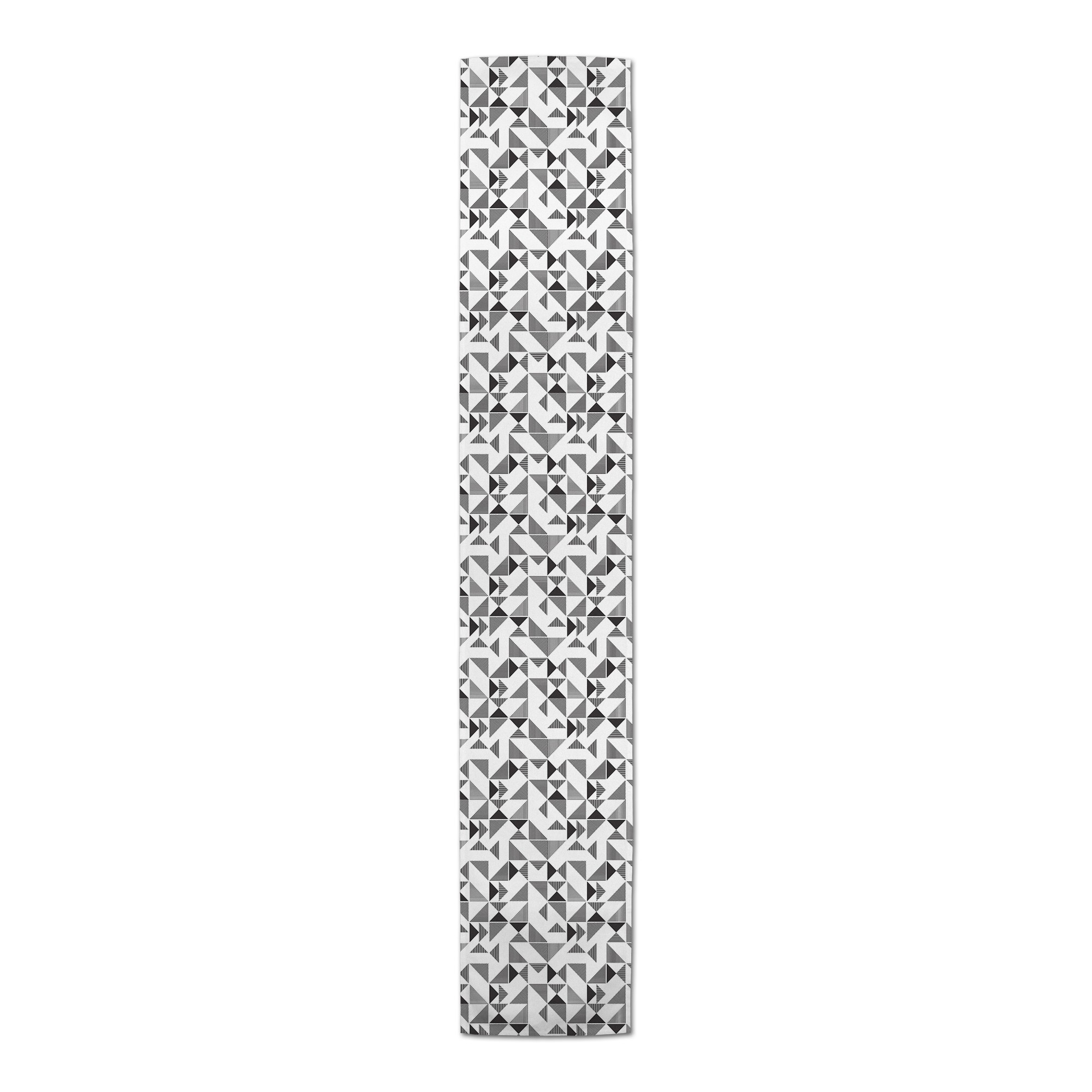 Gray & White Geo Runner
