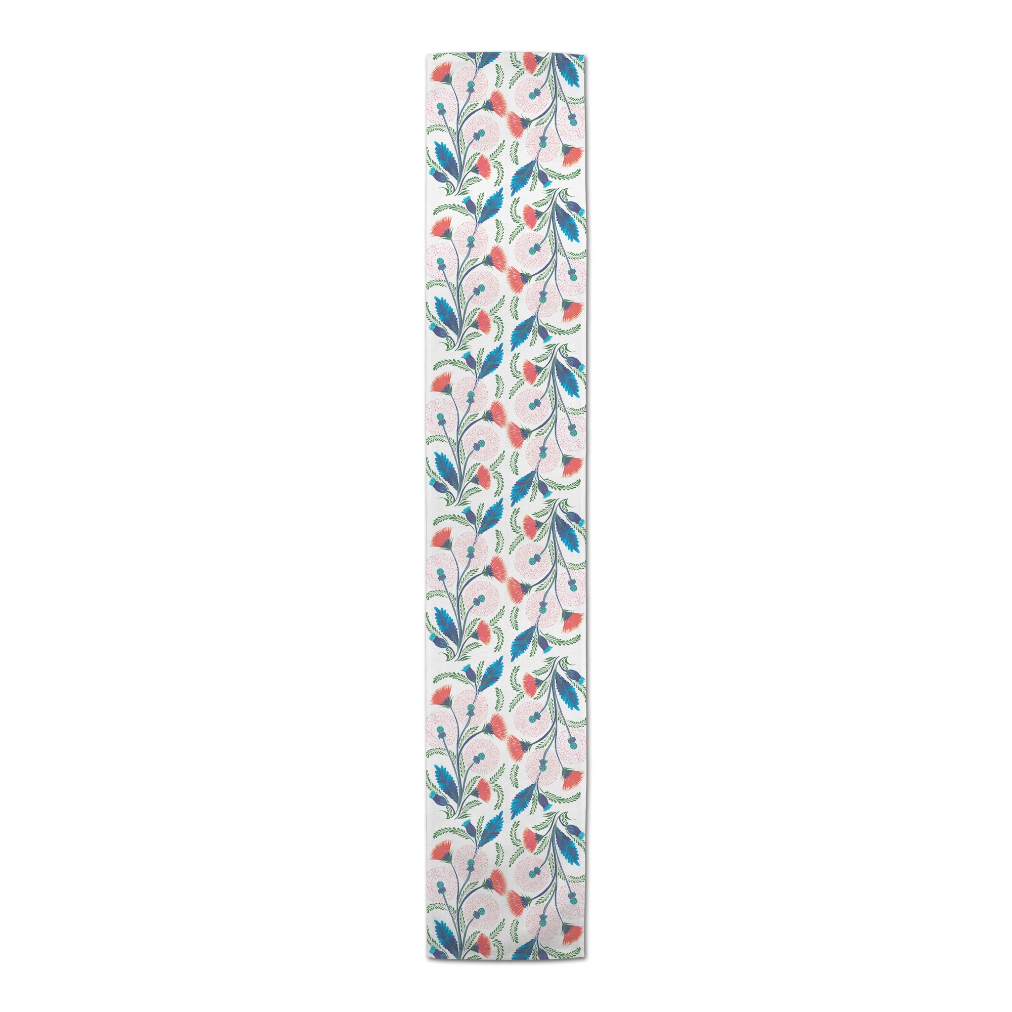 Pink & Blue Floral Illustration Runner