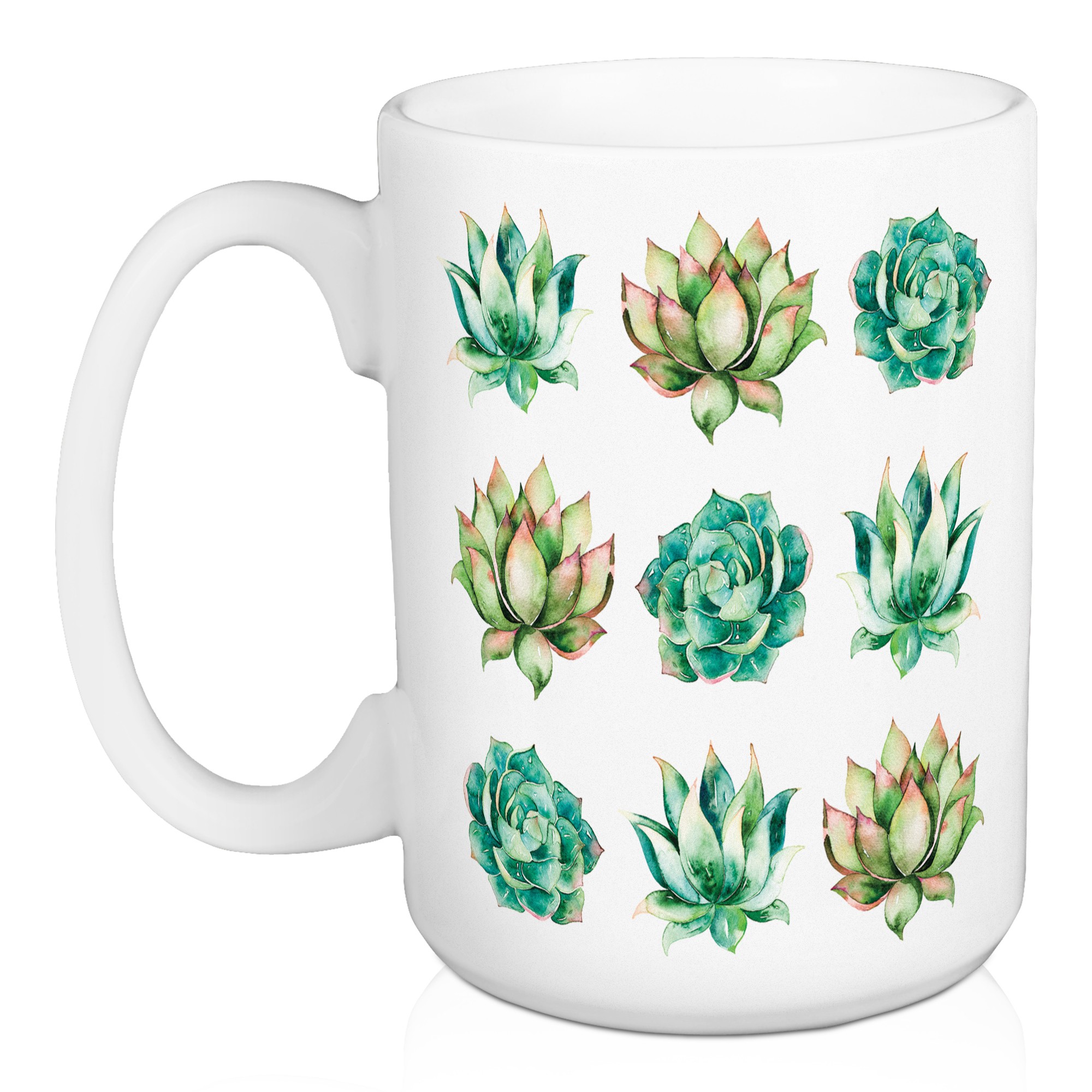 Succulents 15 oz Mug