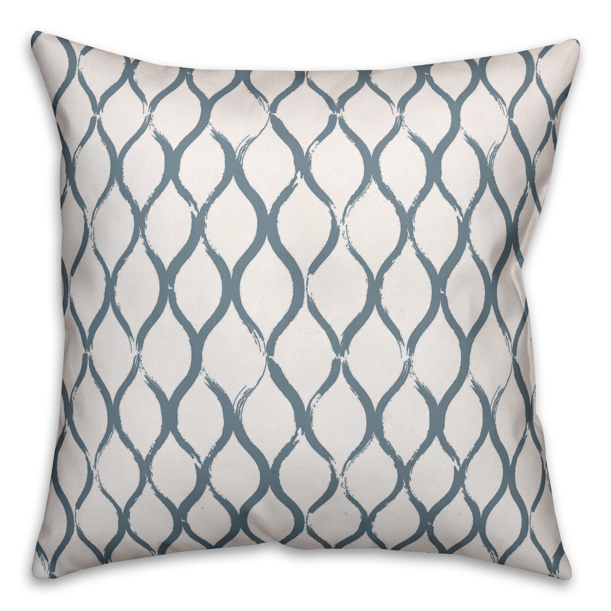 Slate Fishnet Pattern 18x18 Indoor / Outdoor Pillow