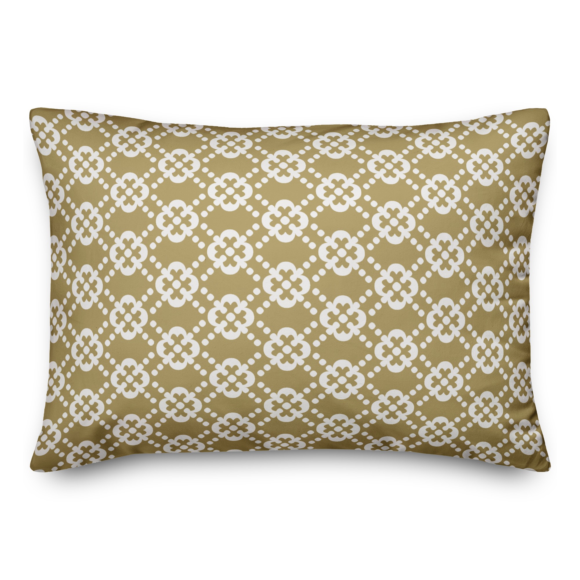 Floral Yellow Pattern 14x20 Indoor / Outdoor Pillow