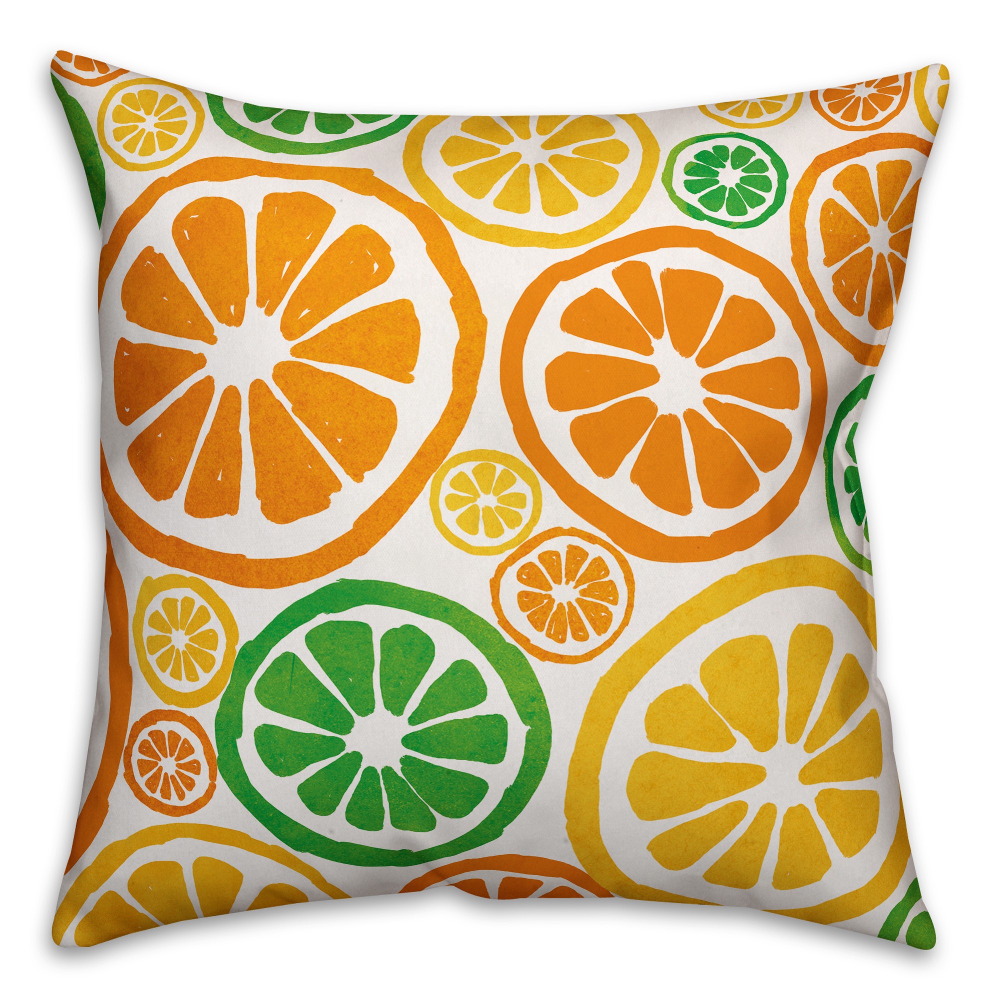 Bright Citrus Pattern 18x18 Indoor / Outdoor Pillow