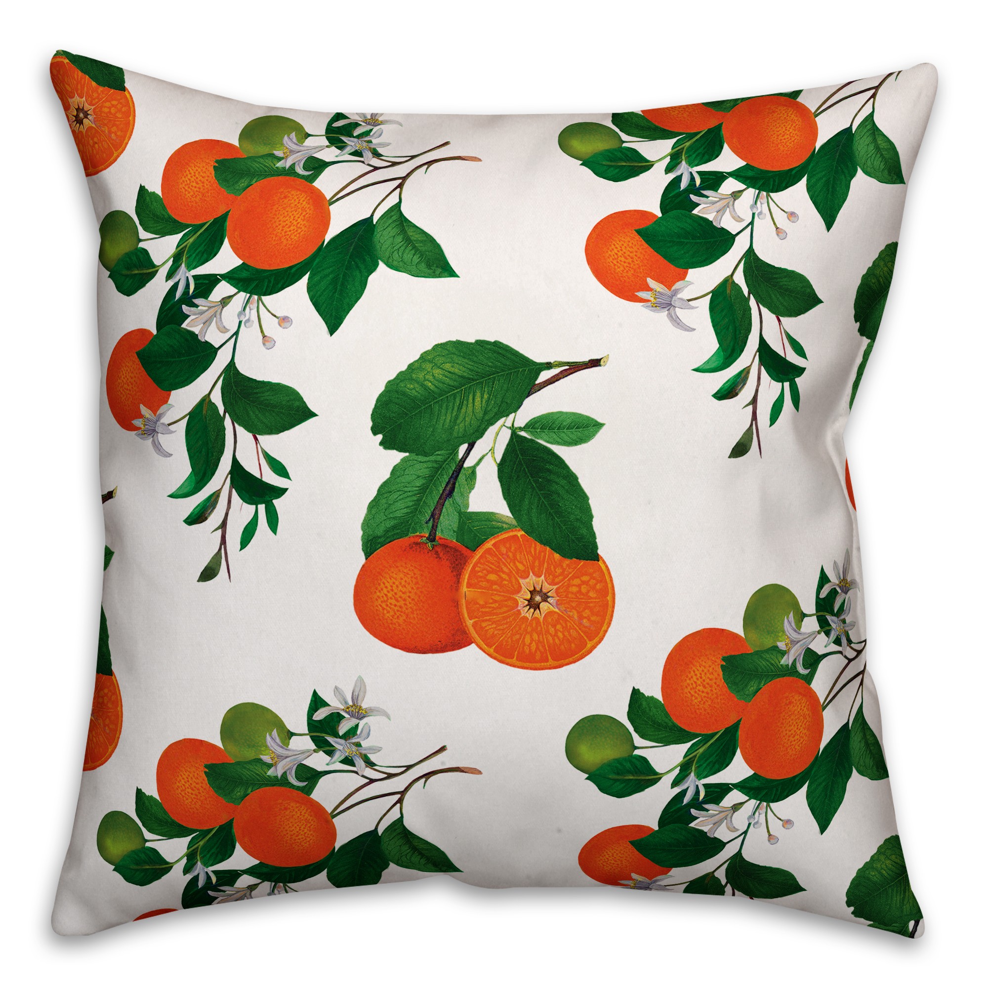 Bright Orange Pattern 18x18 Indoor / Outdoor Pillow