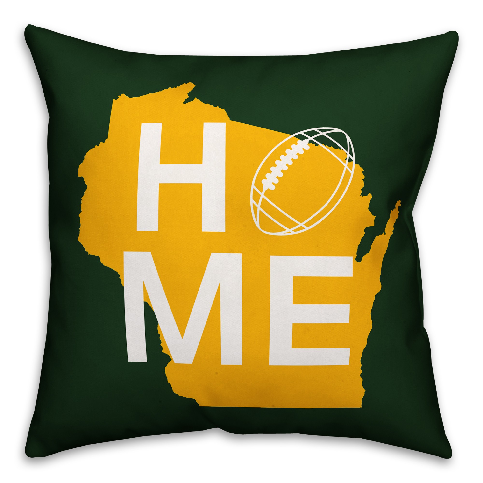 Green Bay Home Football 18x18 Indoor / Outdoor Pillow