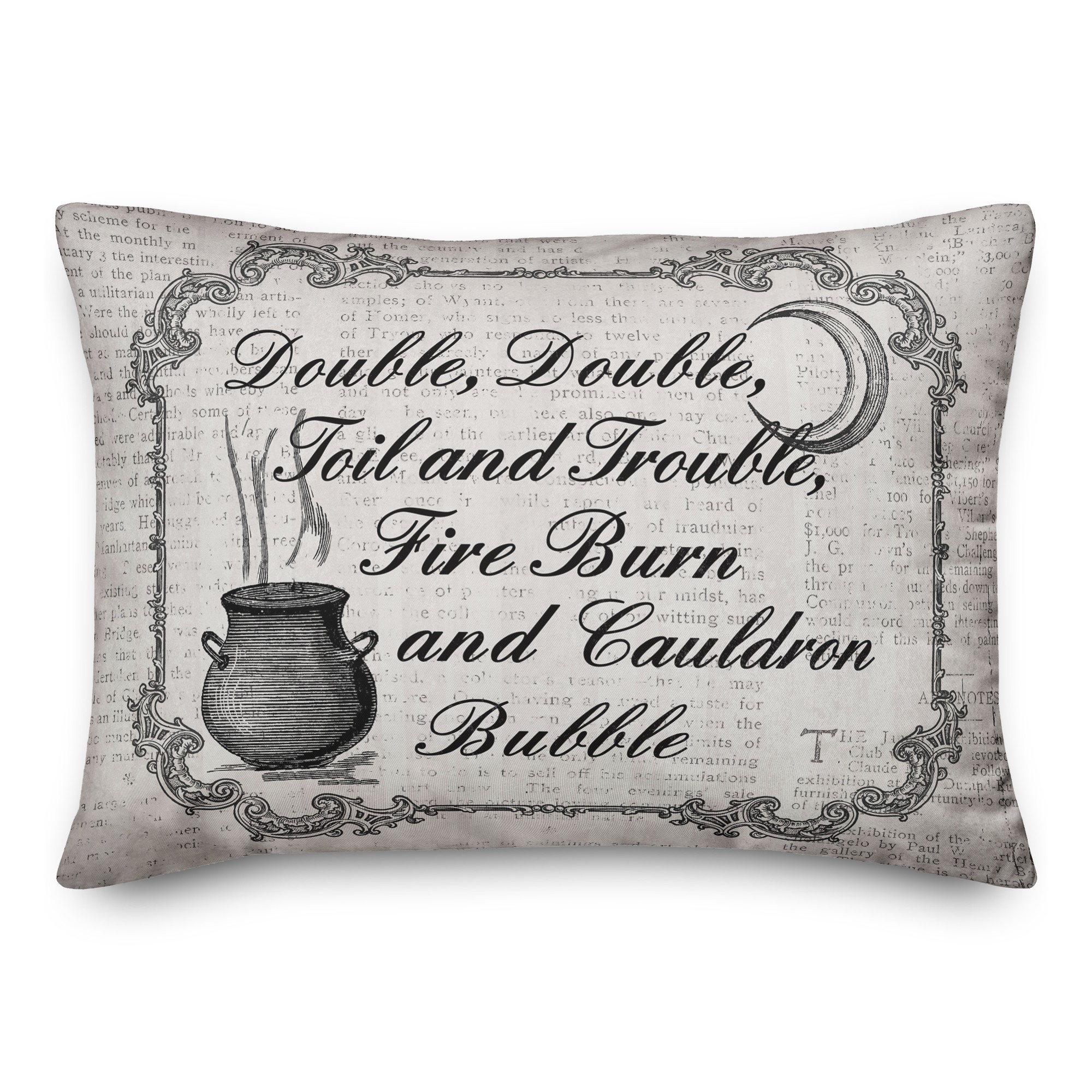 Double Double Toil and Trouble 14x20 Spun Poly Pillow