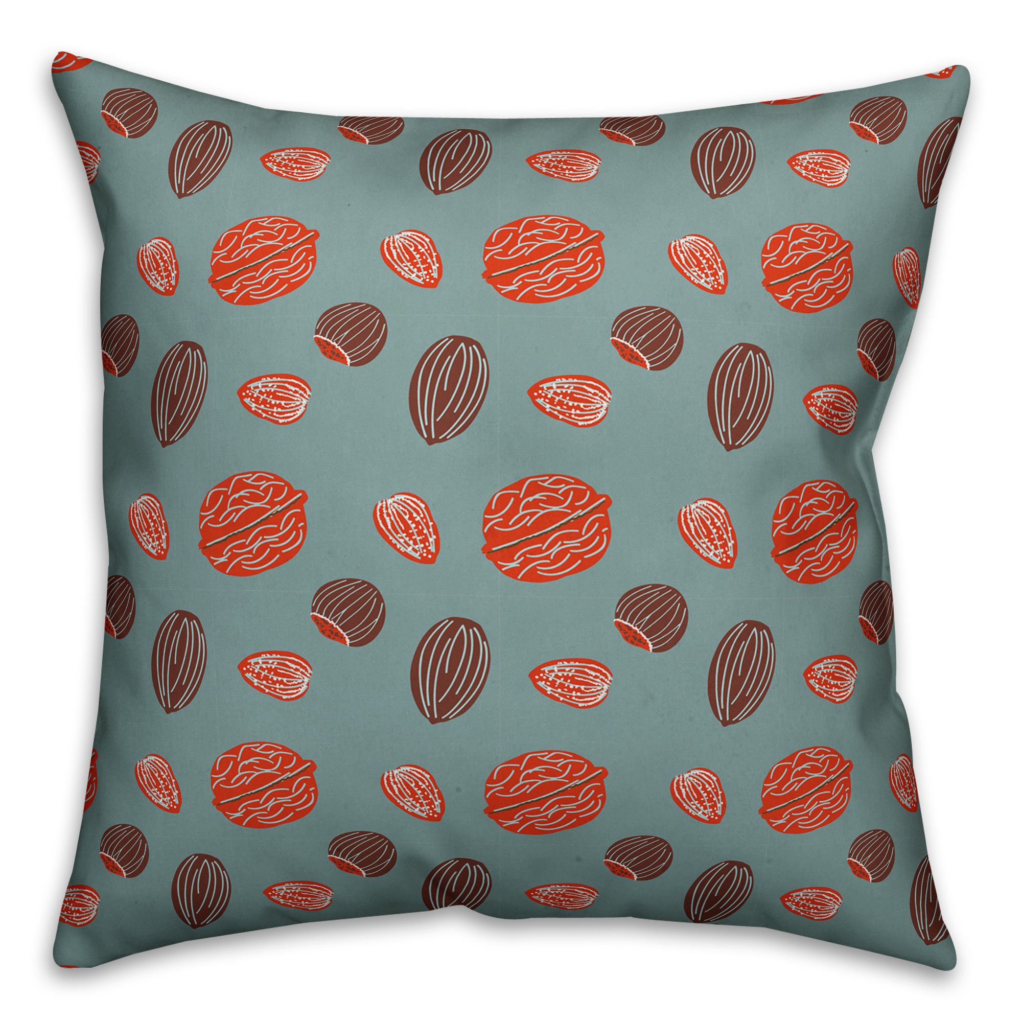 Blue Nut Assortment Pillow