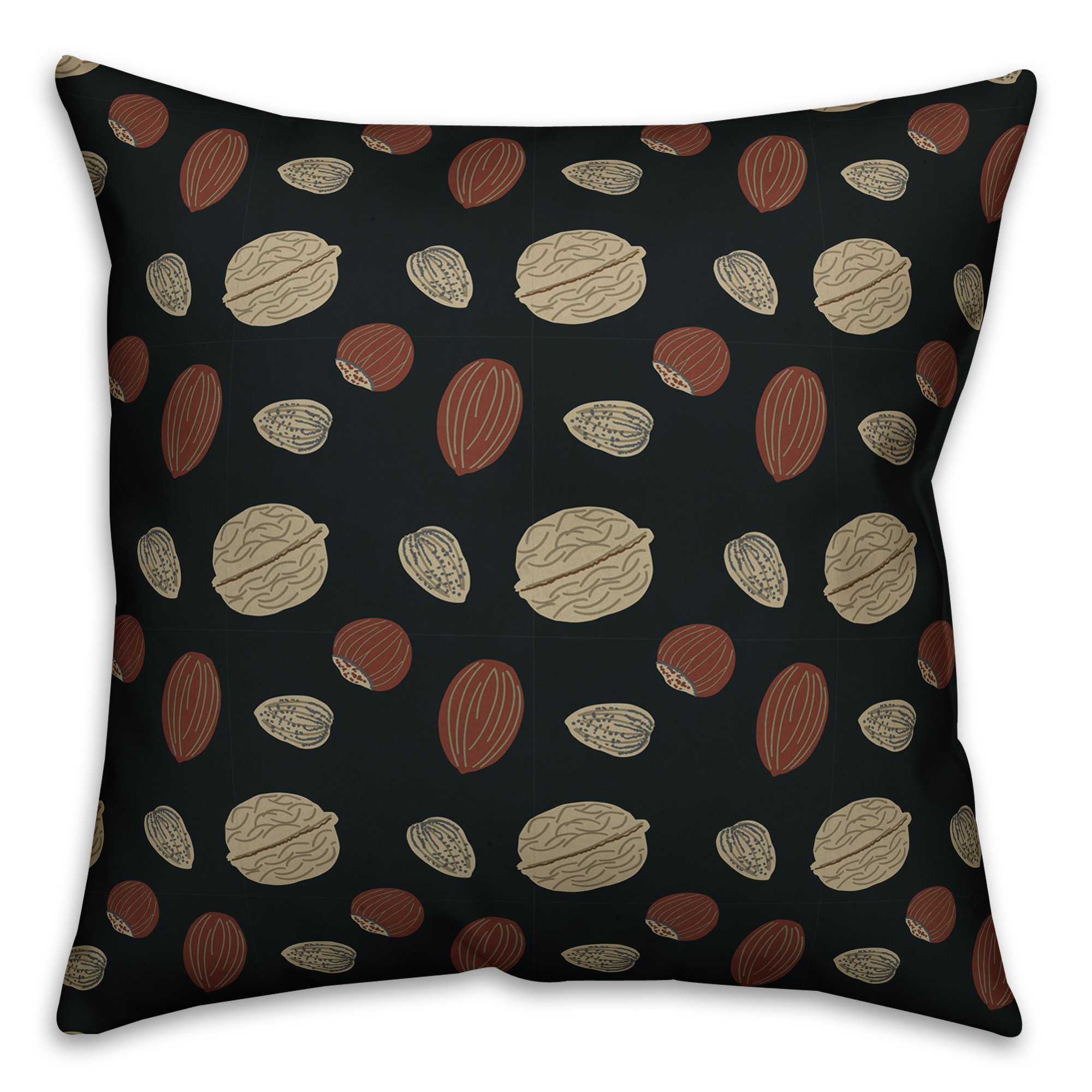 Brown Nut Assortment Pillow