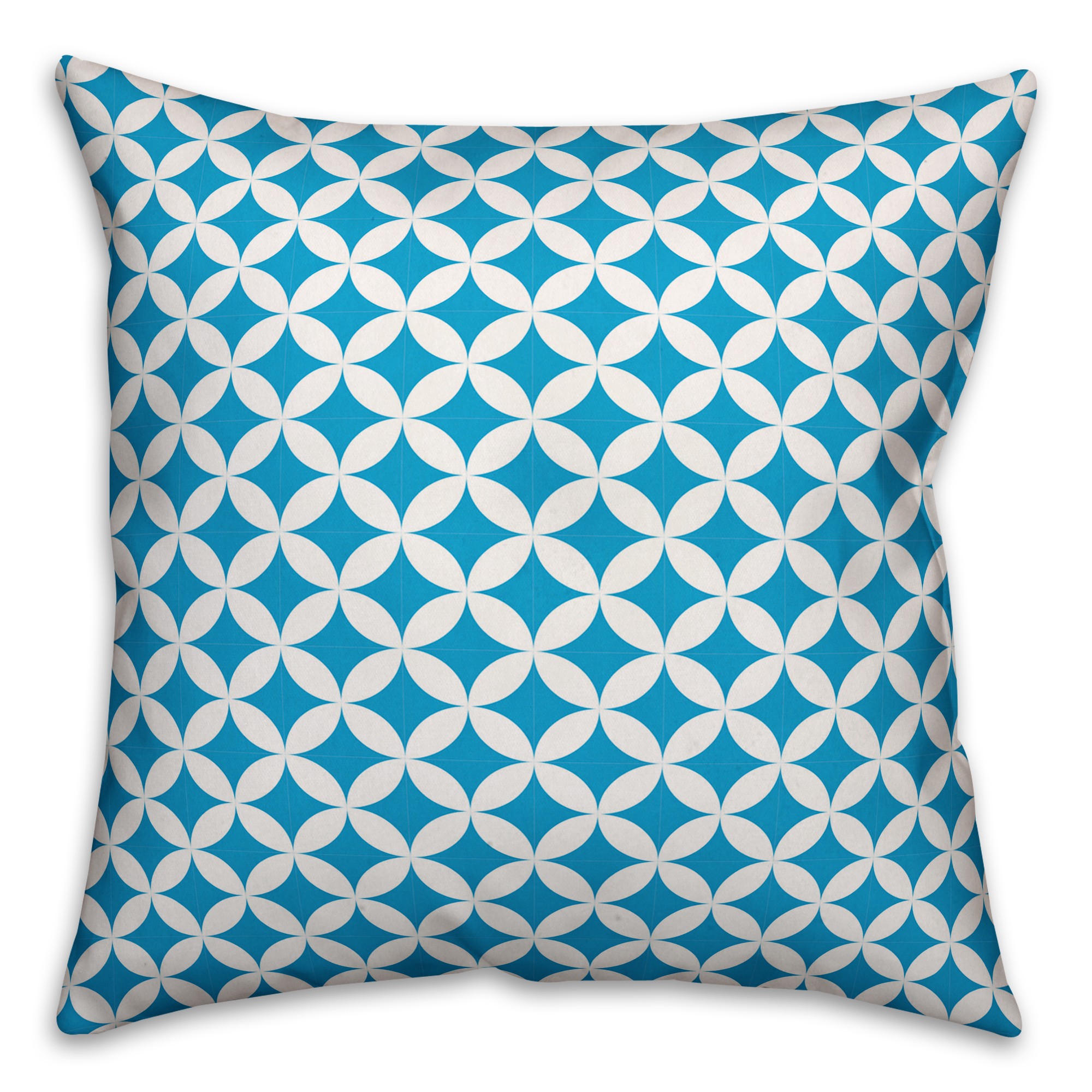Blue Diamond Pattern Pillow