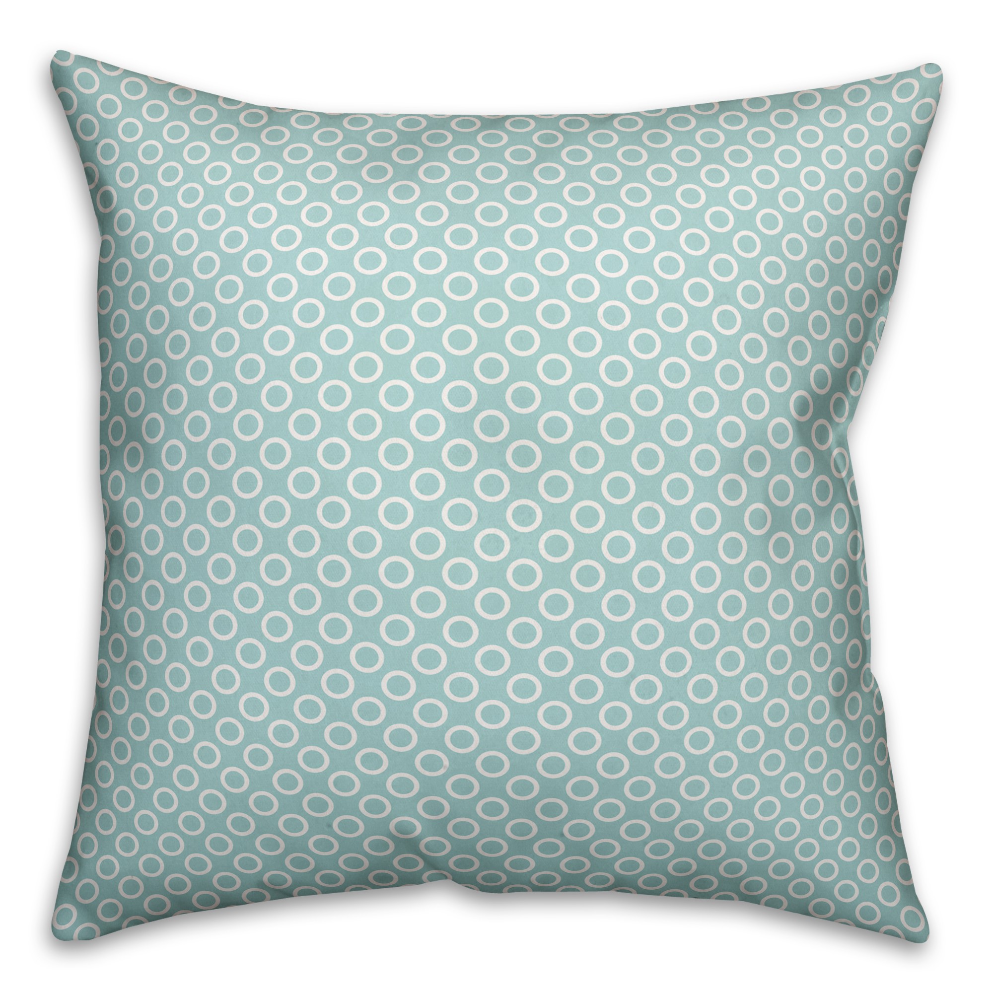 Circle Pattern in Blue Pillow