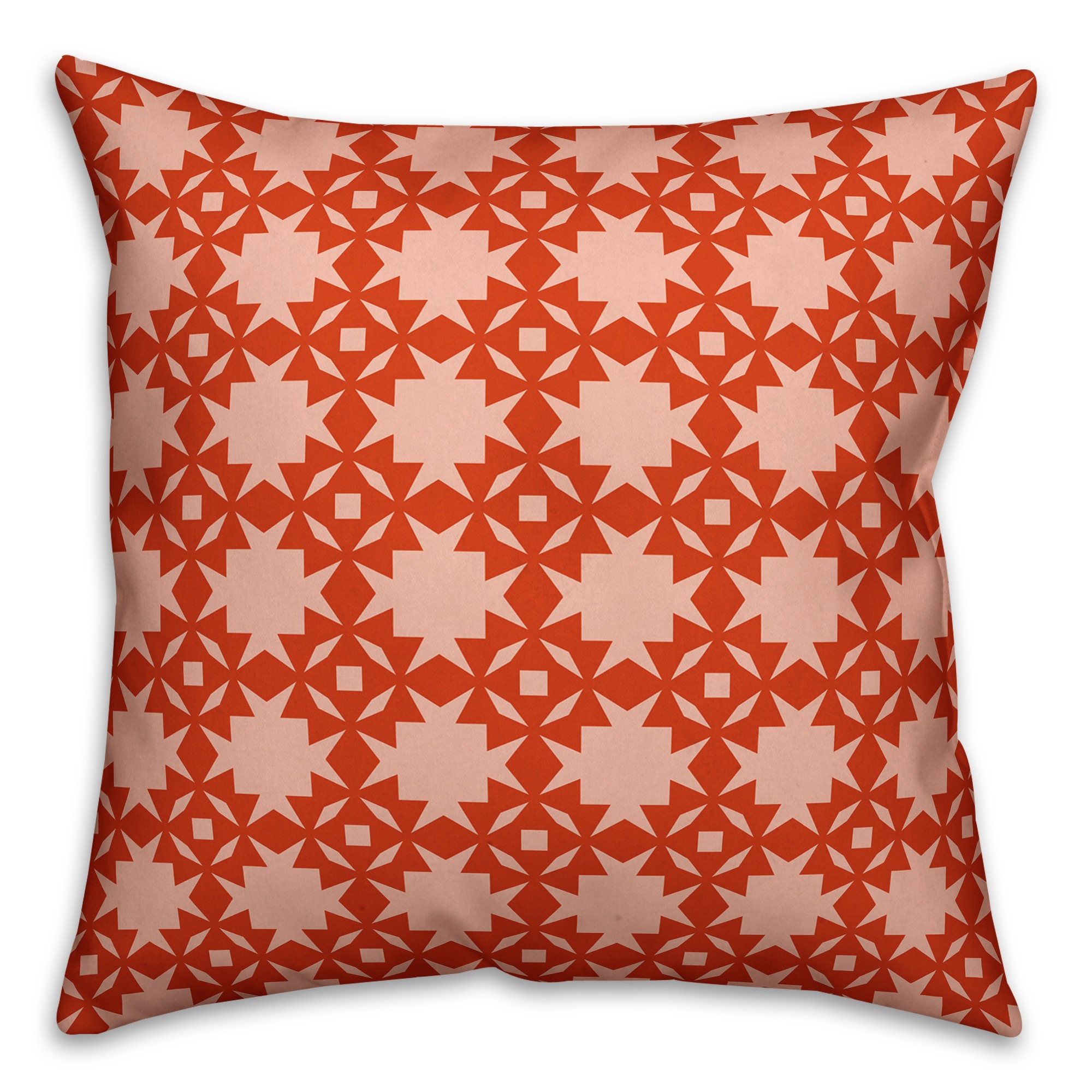 Folk Southwestern Pattern in Red Pillow
