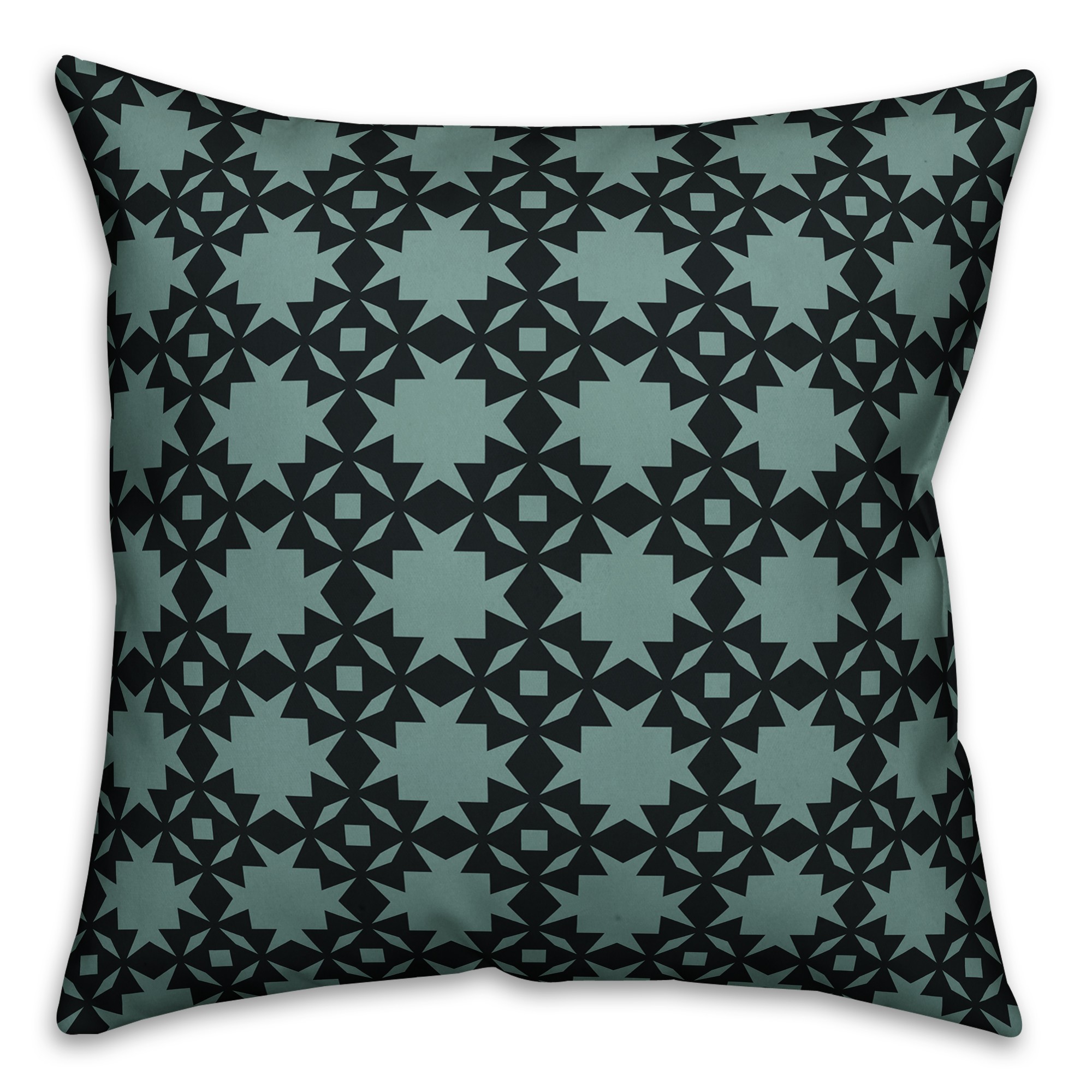 Folk Southwestern Pattern in Blue Pillow